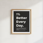 1% Better Every Day Minimalist Motivasyon Posteri