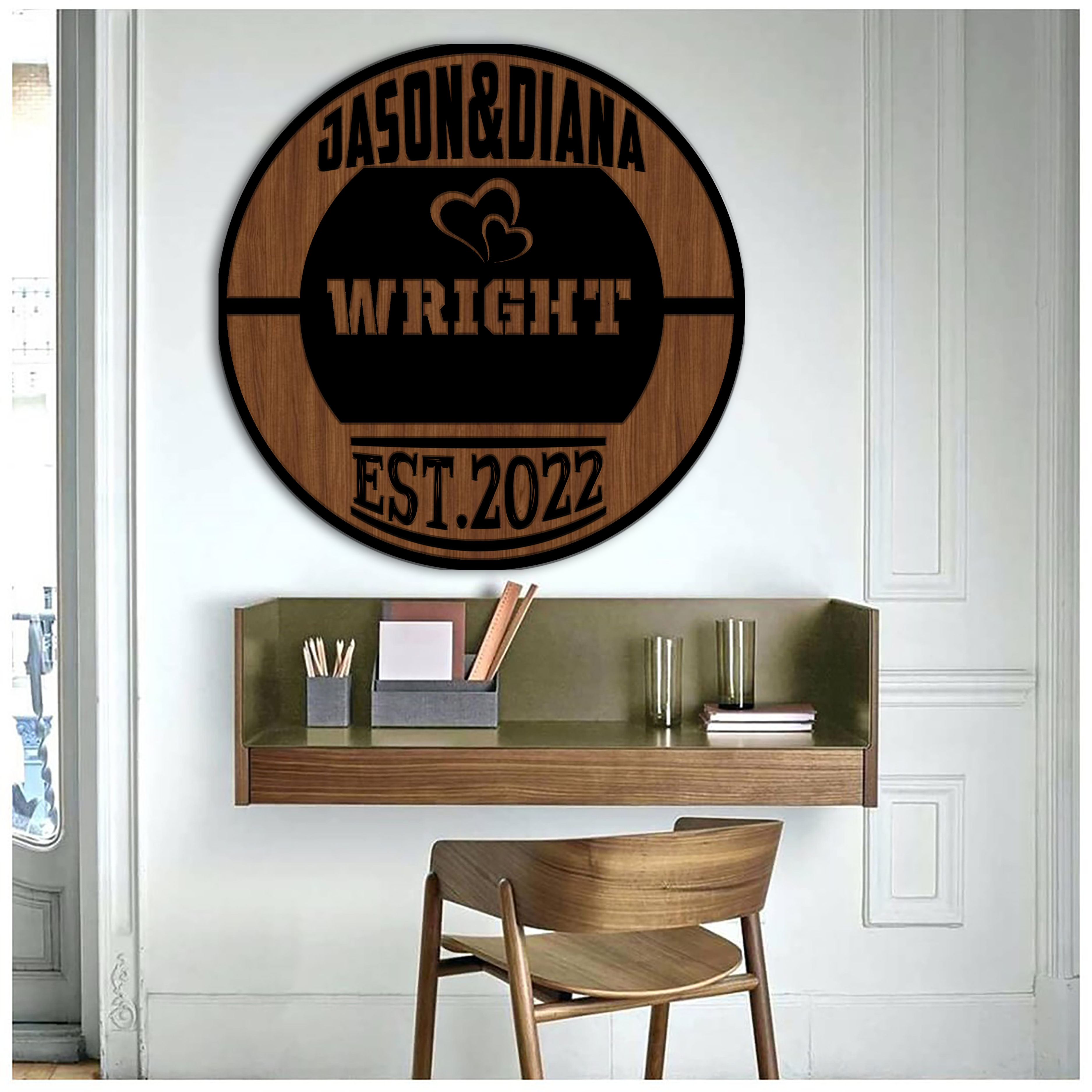 Kişiselleştirilebilir Aile İsmi Duvar Dekoru