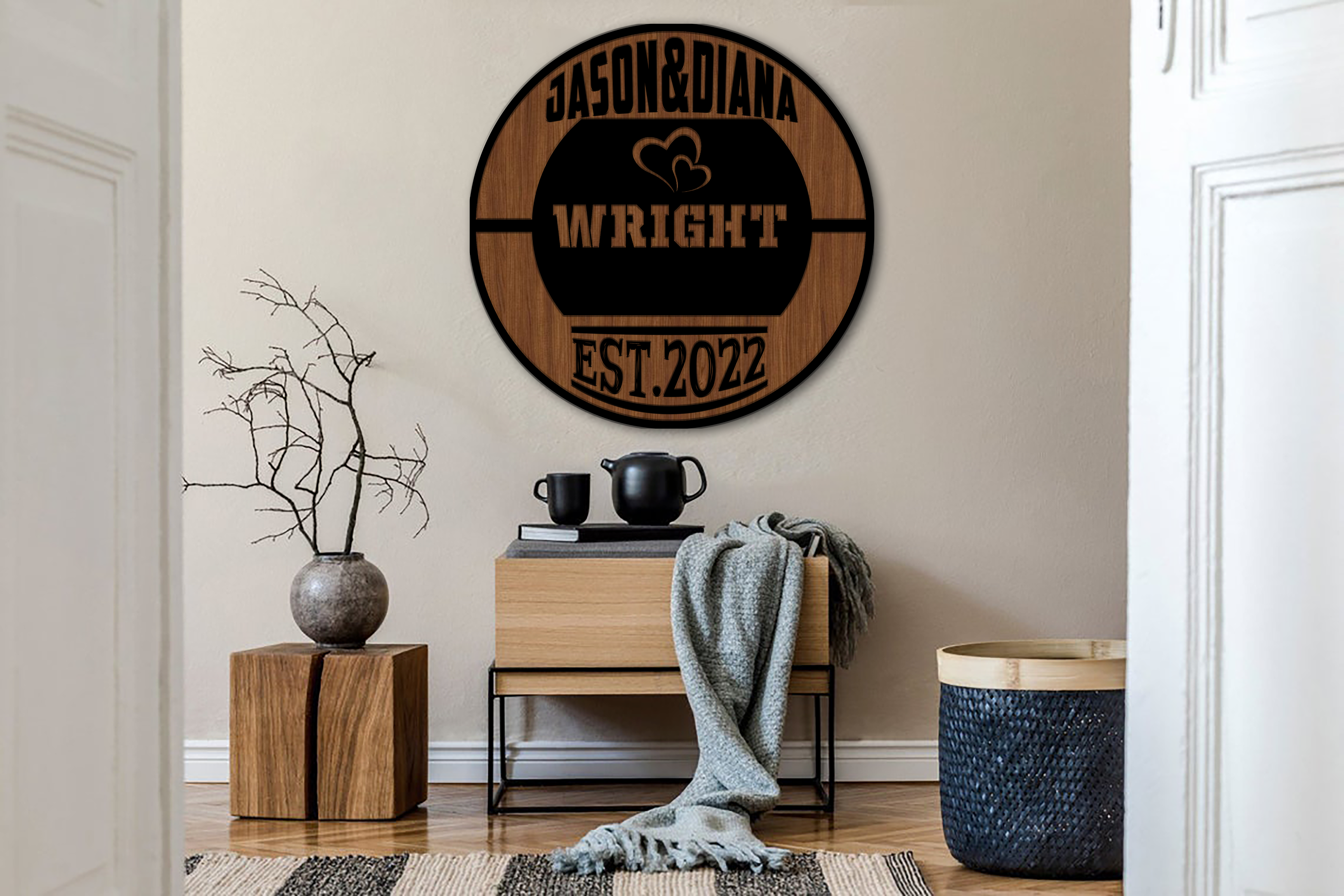 Kişiselleştirilebilir Aile İsmi Duvar Dekoru