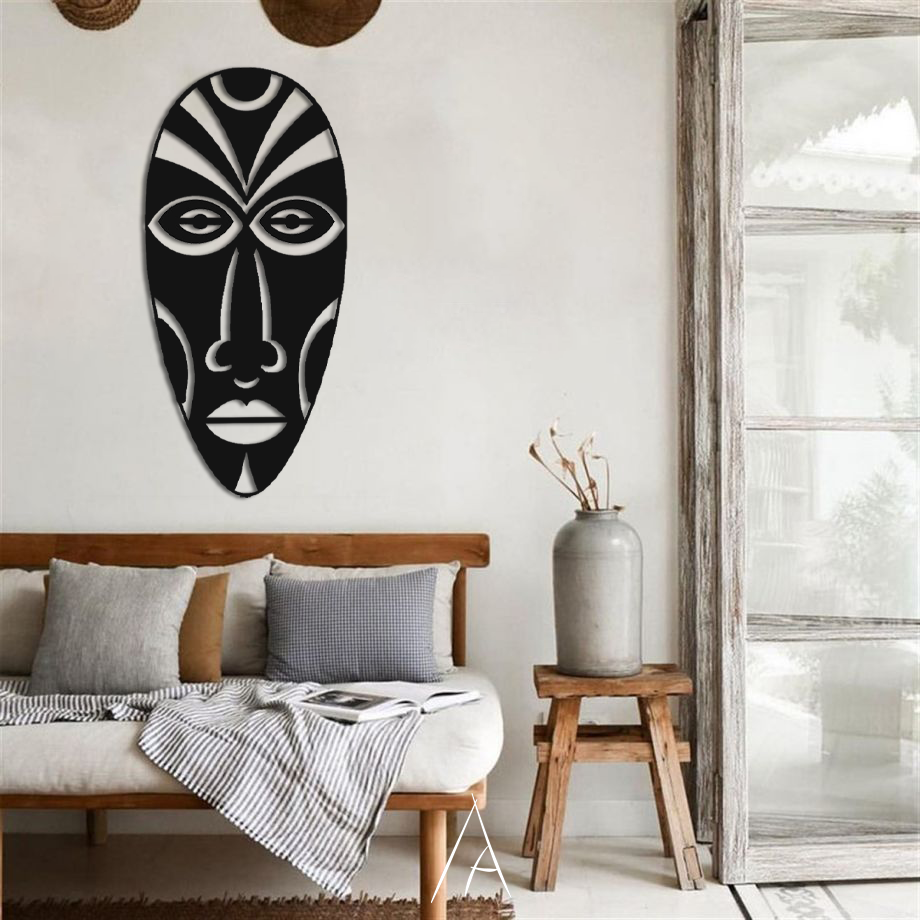 Afrika Maskesi Ahşap Duvar Dekoru