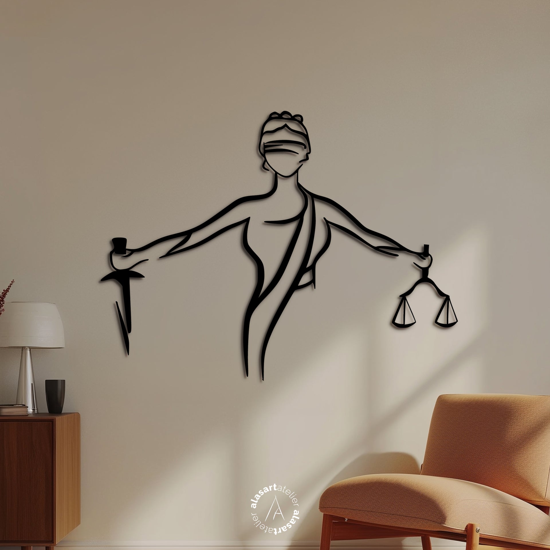 Adalet Tanrıçası Duvar Dekoru