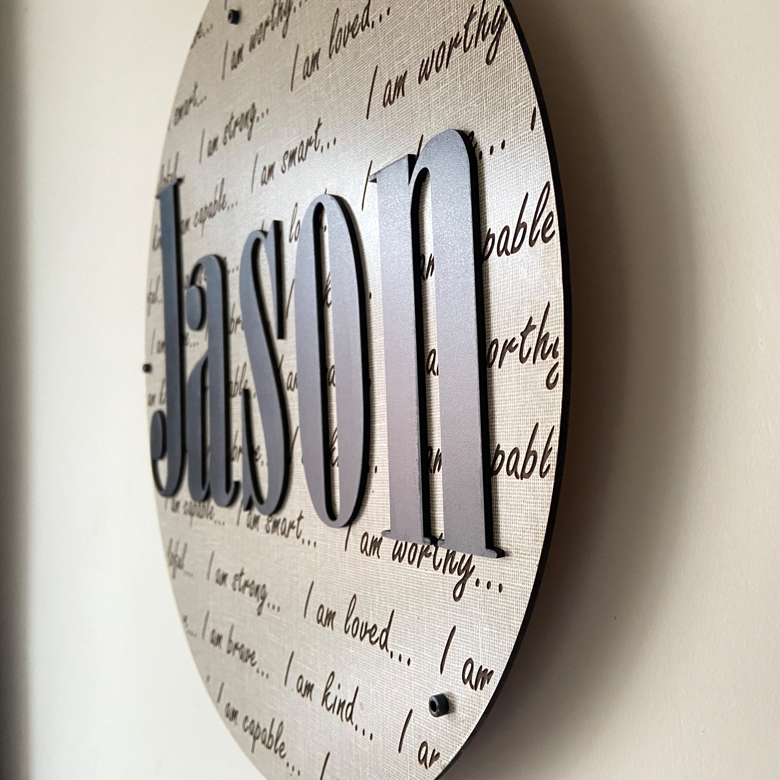 Kişiselleştirilebilir Olumlama Duvar Dekoru