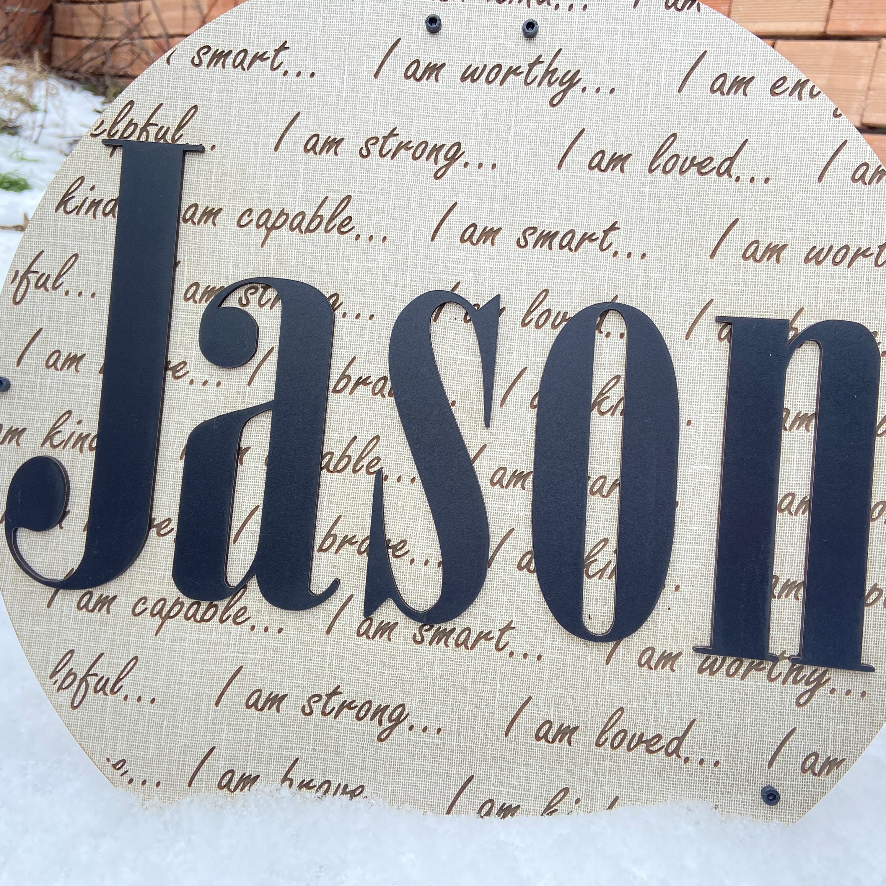 Kişiselleştirilebilir Olumlama Duvar Dekoru