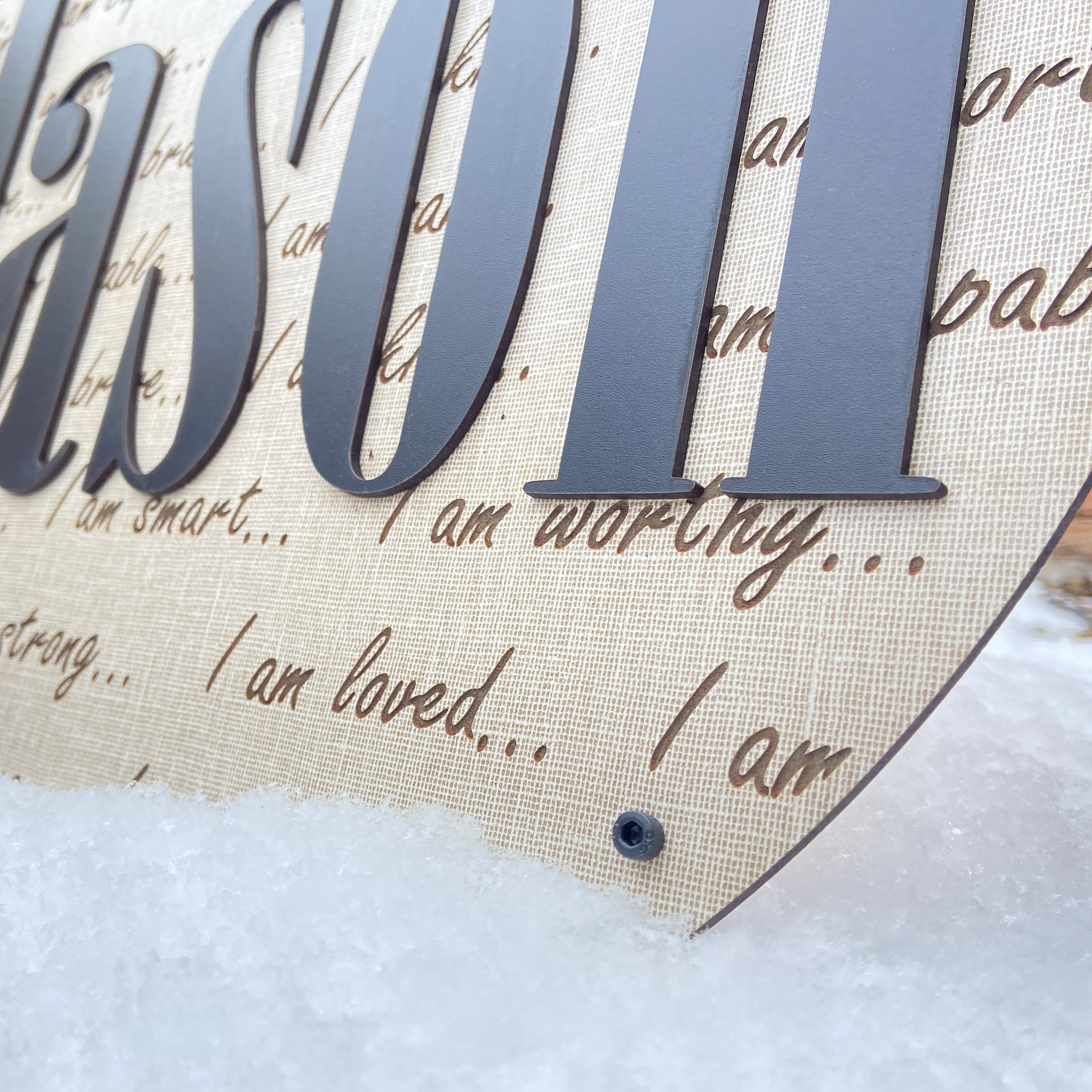 Kişiselleştirilebilir Olumlama Duvar Dekoru