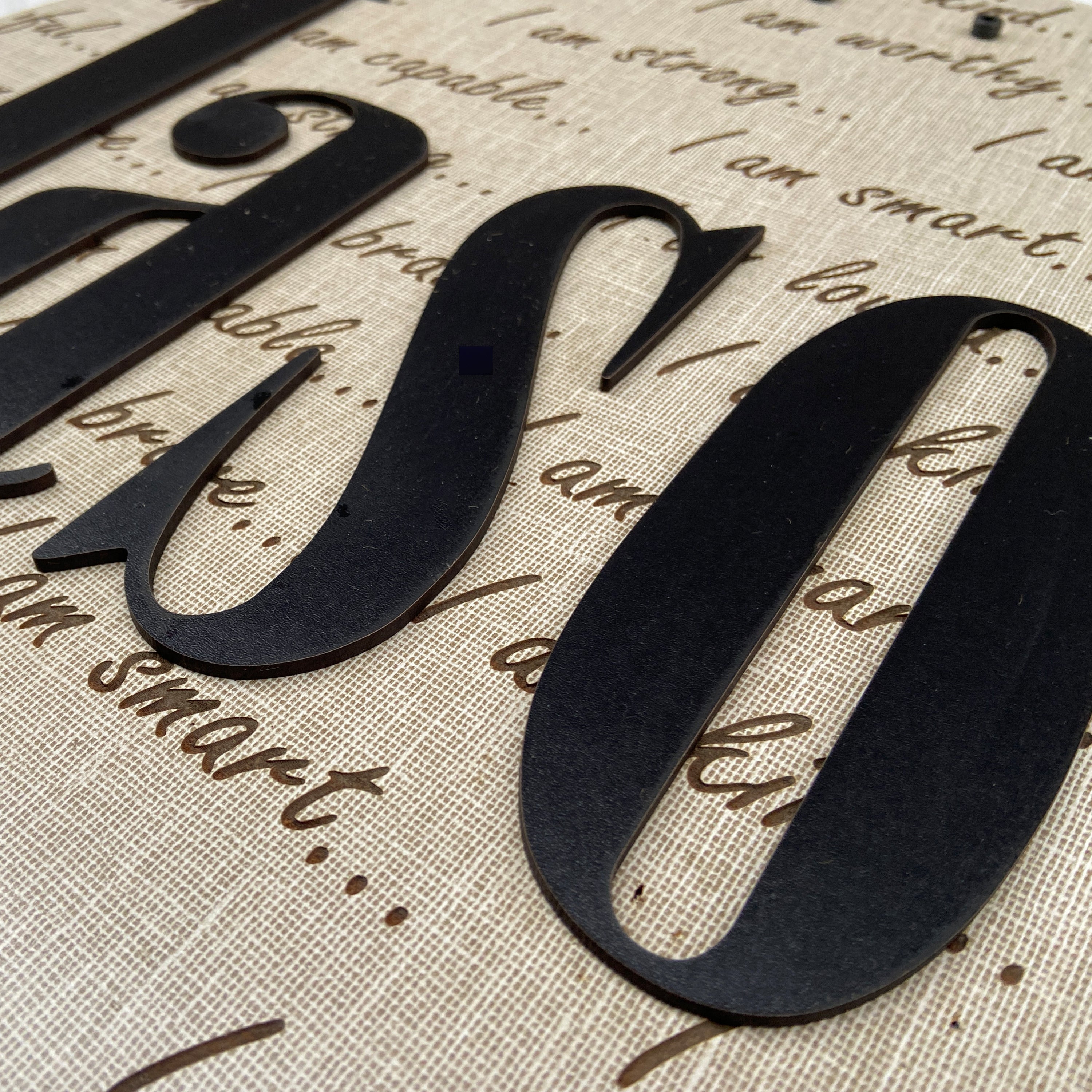 Kişiselleştirilebilir Olumlama Duvar Dekoru