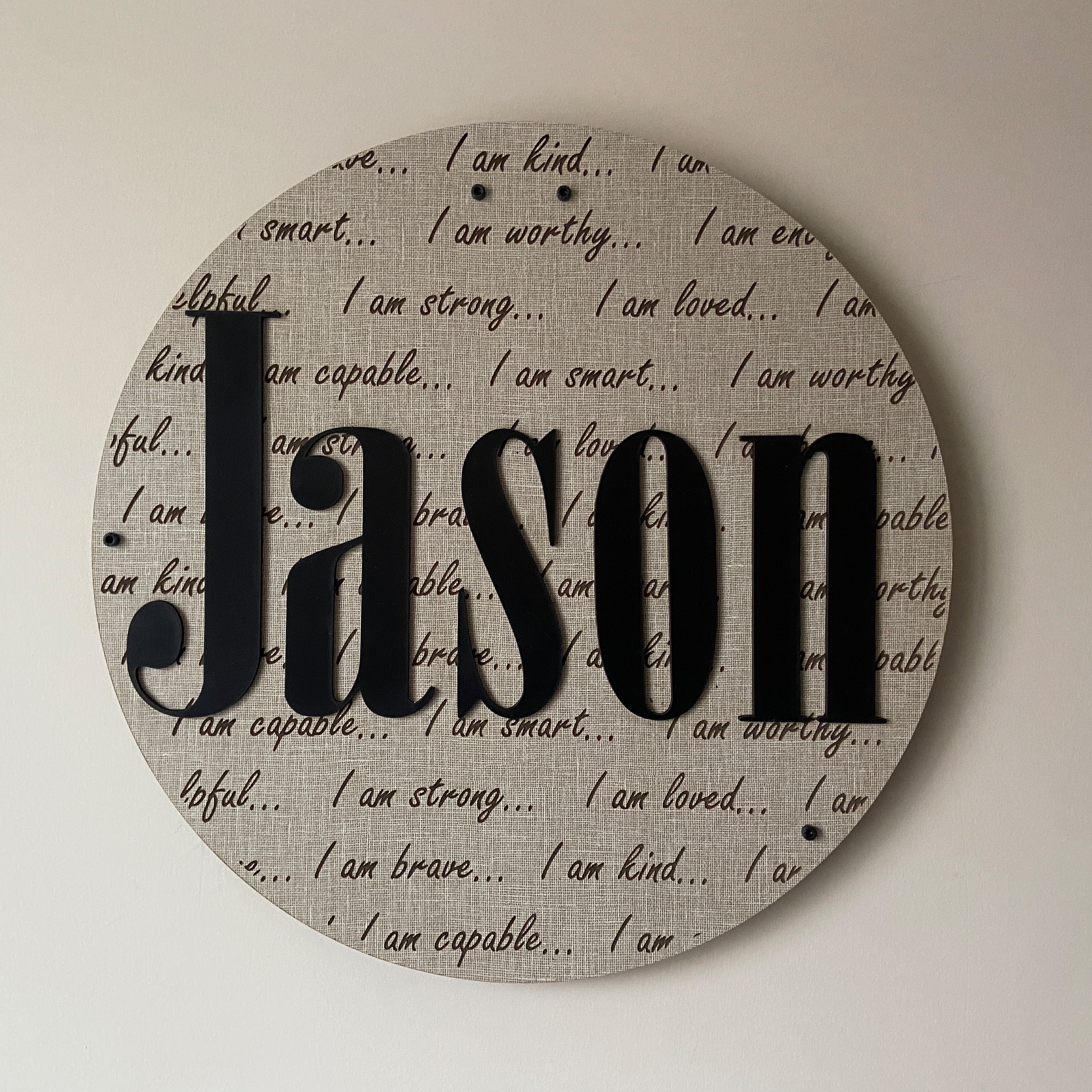 Kişiselleştirilebilir Olumlama Duvar Dekoru