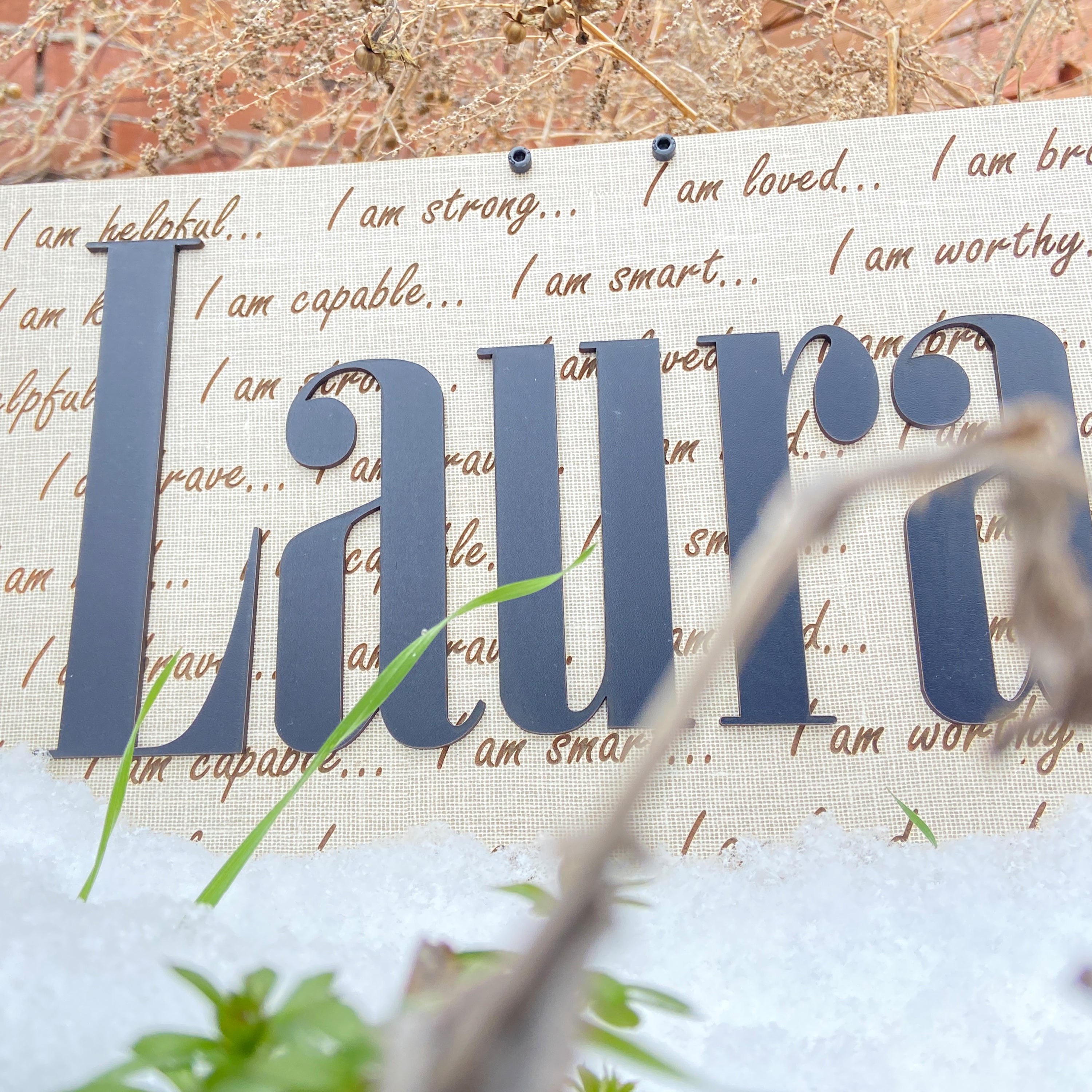 Kişiye Özel İsimli Olumlama Duvar Dekoru