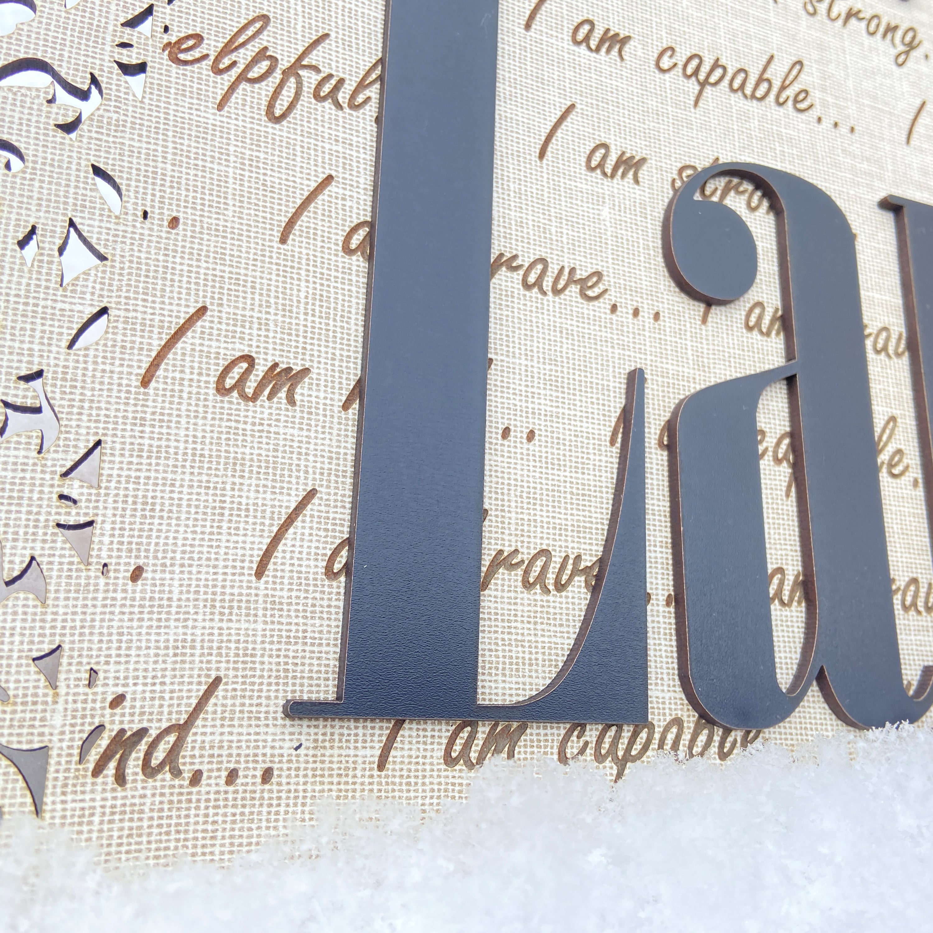 Kişiye Özel İsimli Olumlama Duvar Dekoru