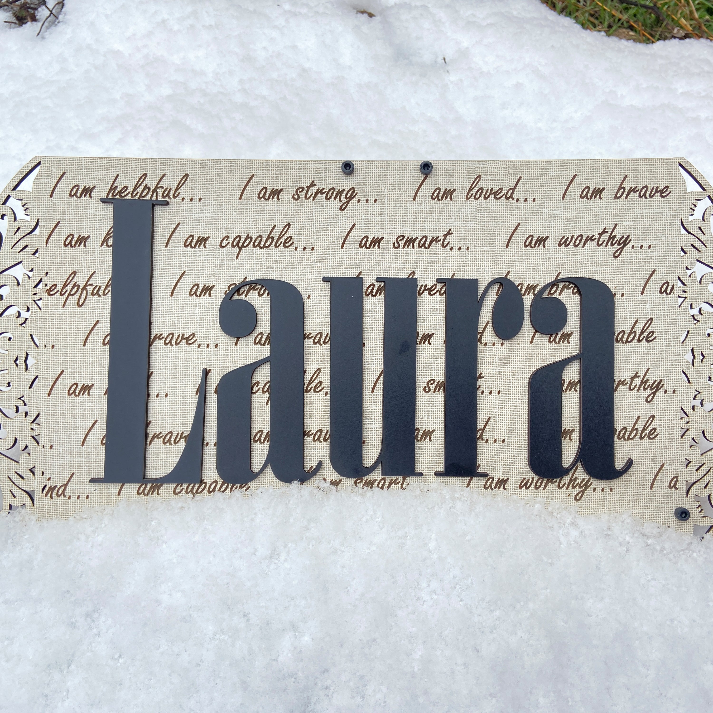 Kişiye Özel İsimli Olumlama Duvar Dekoru