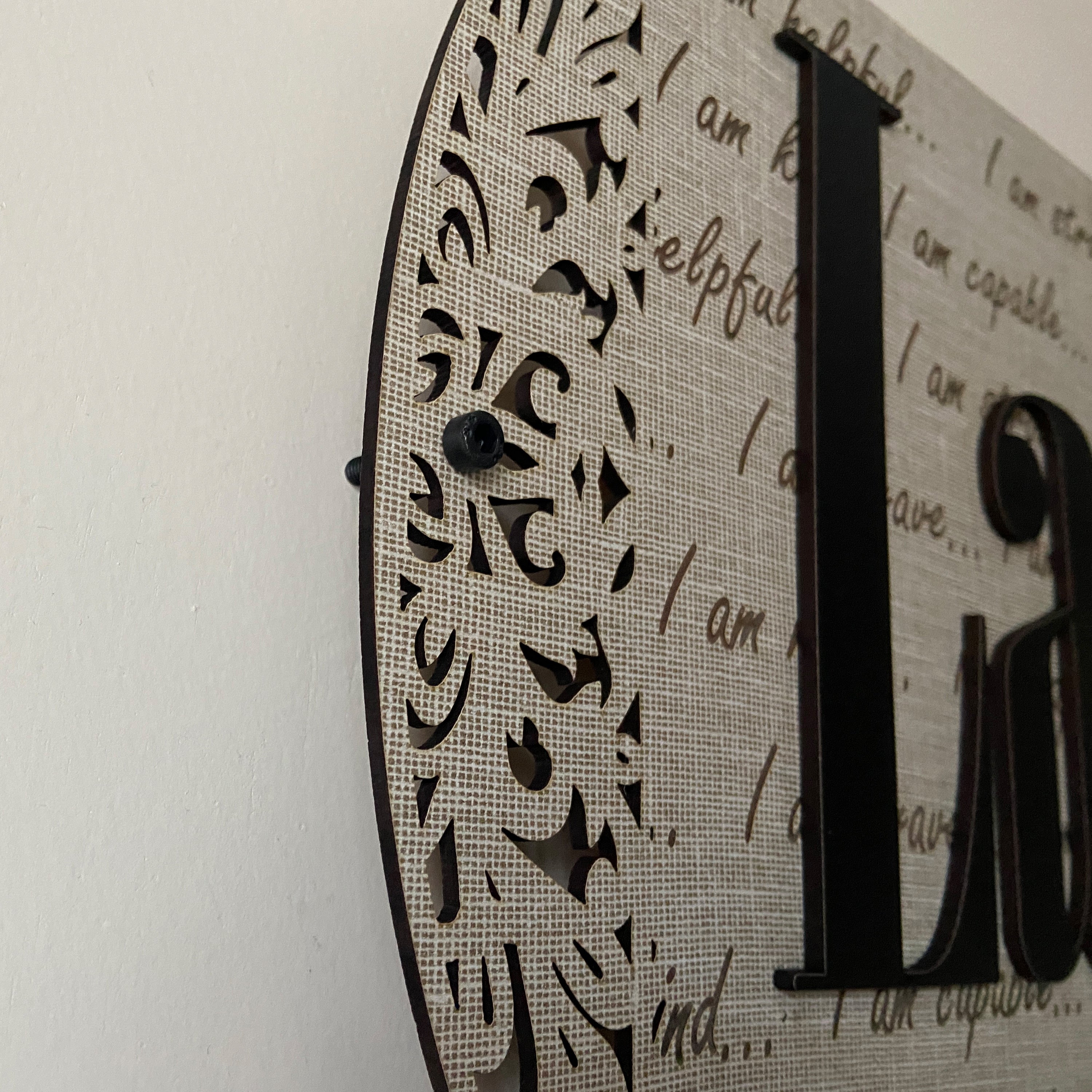 Kişiye Özel İsimli Olumlama Duvar Dekoru