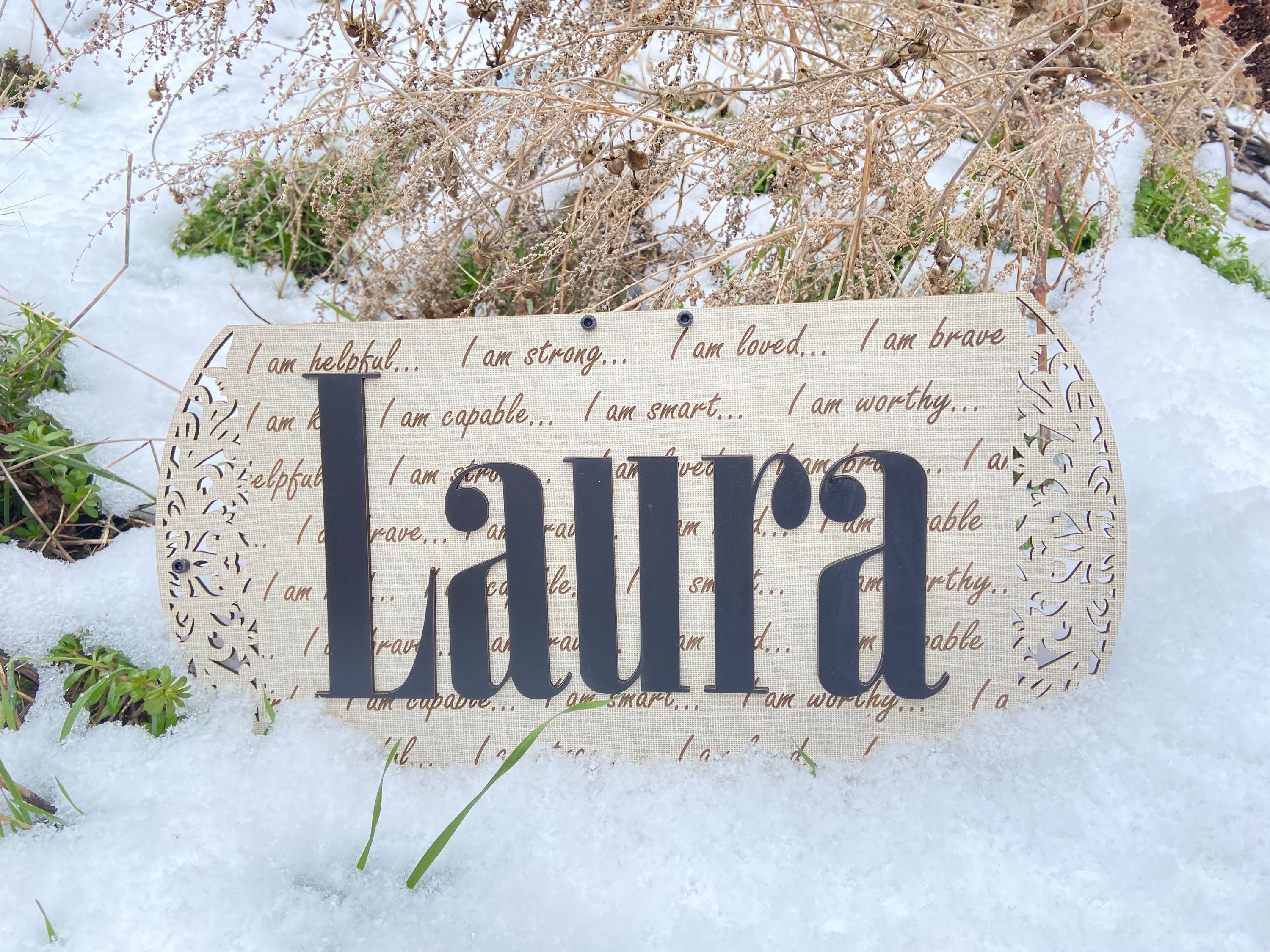 Kişiye Özel İsimli Olumlama Duvar Dekoru