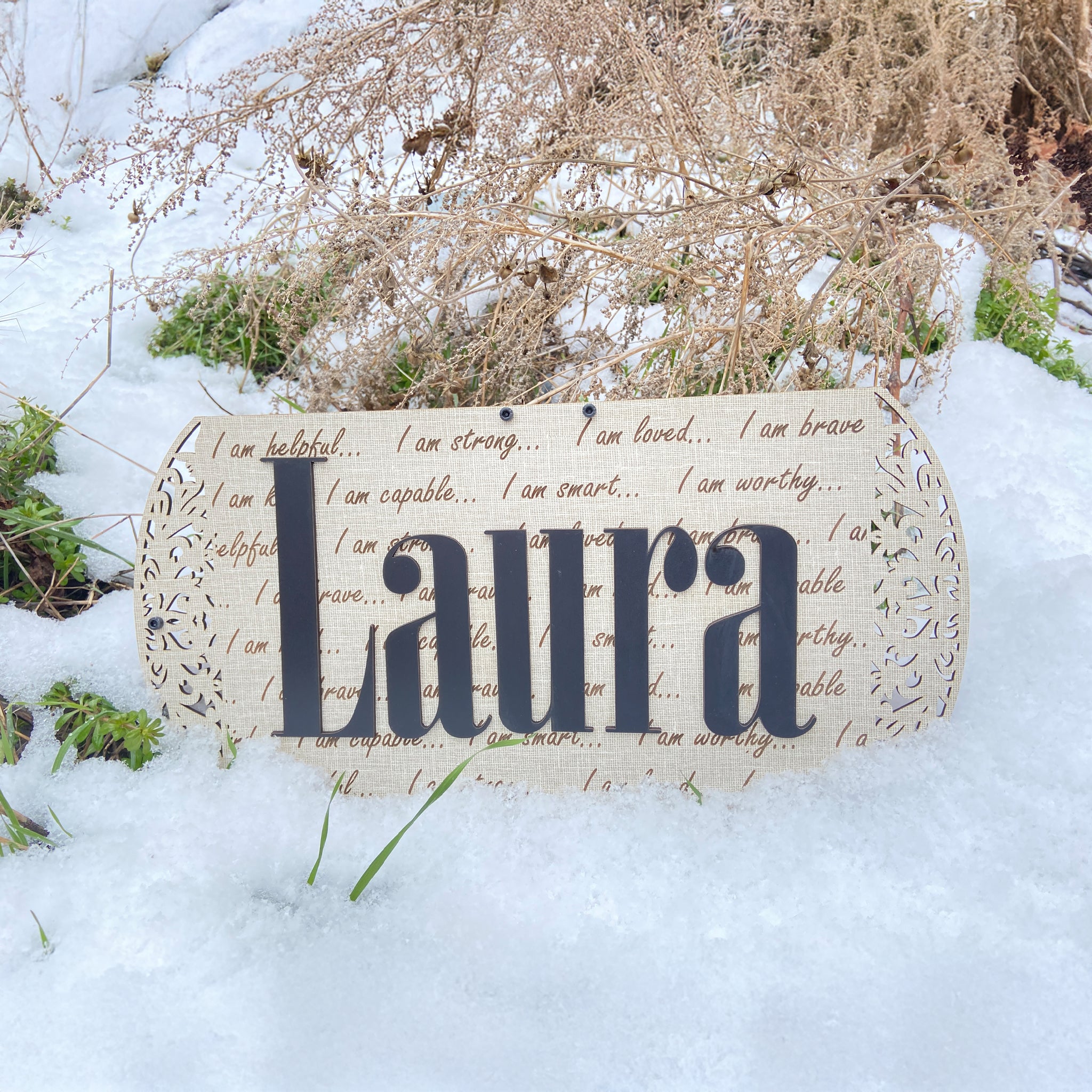 Kişiye Özel İsimli Olumlama Duvar Dekoru