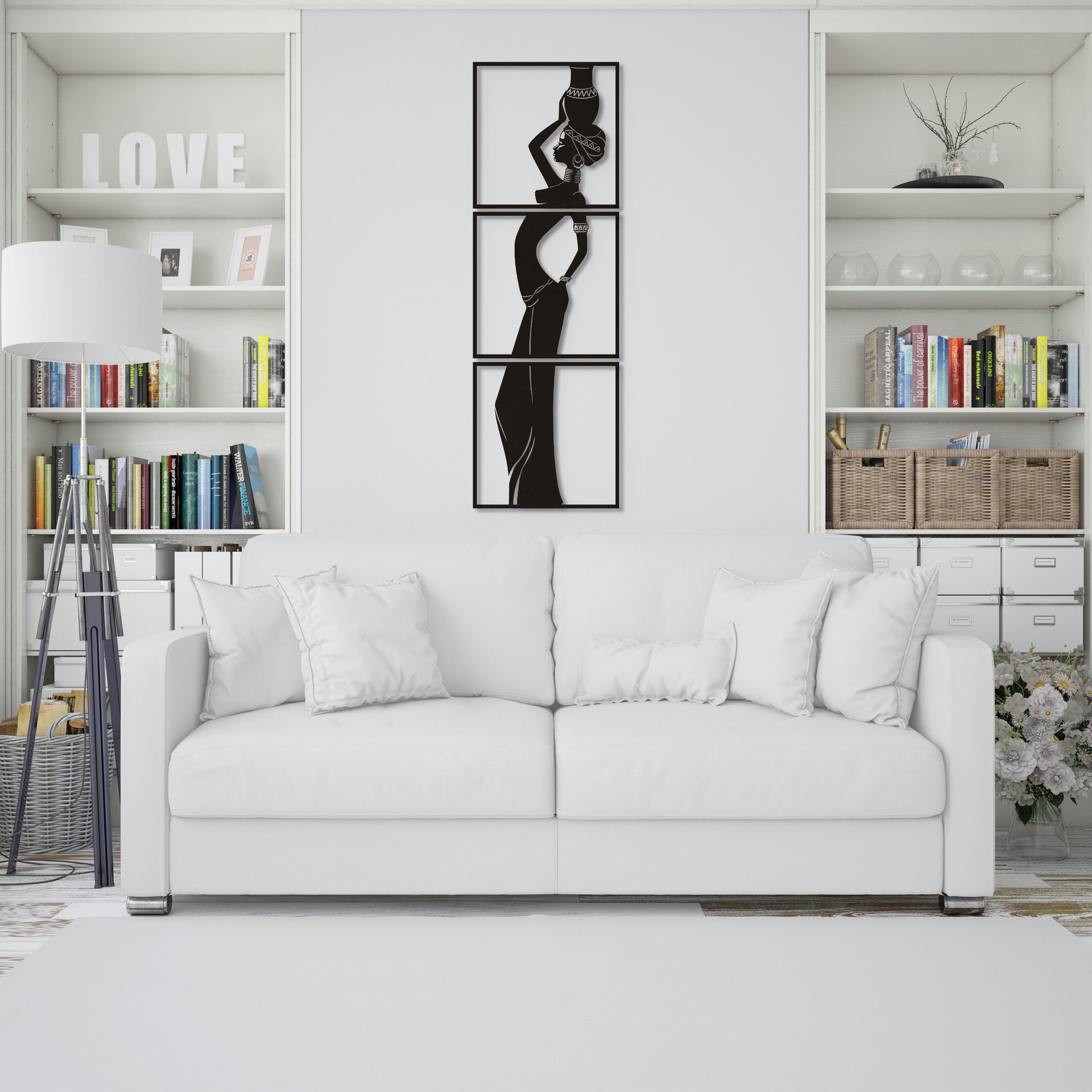 Afrikalı Kadın Silüeti Duvar Dekoru