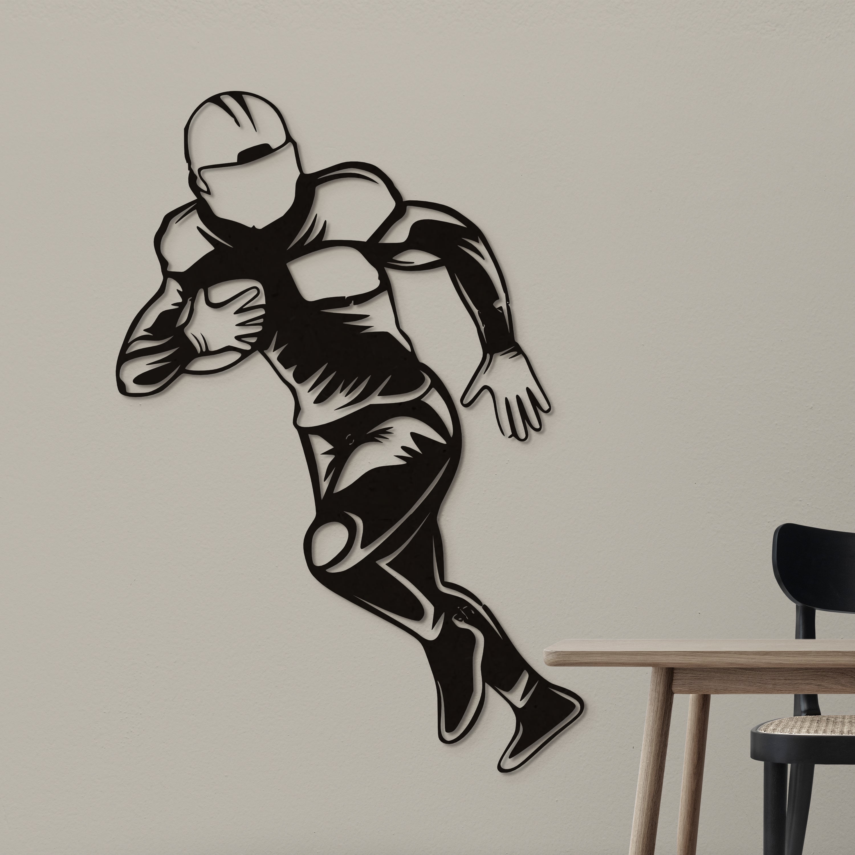 Amerikan Futbolu Oyuncusu Duvar Dekoru