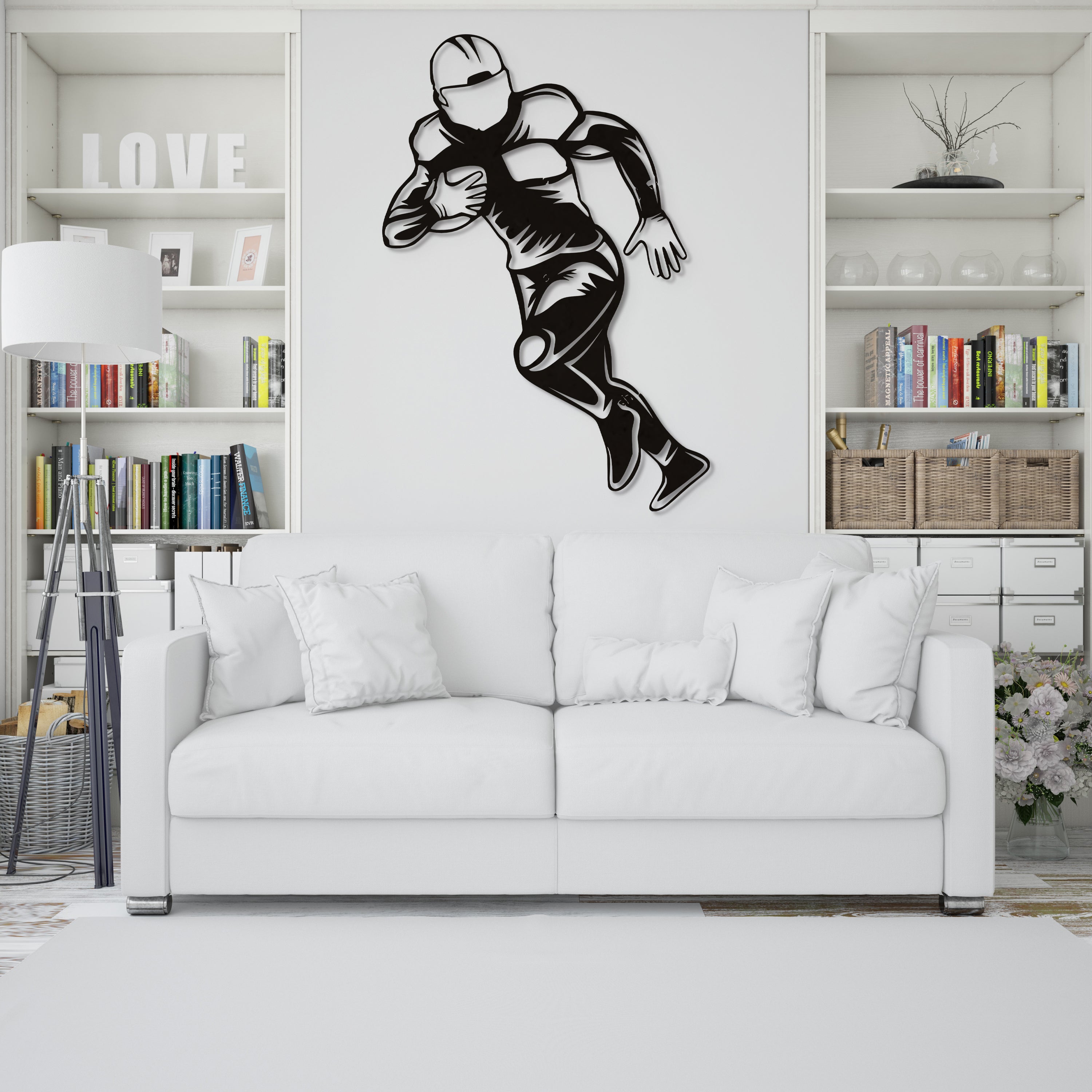 Amerikan Futbolu Oyuncusu Duvar Dekoru