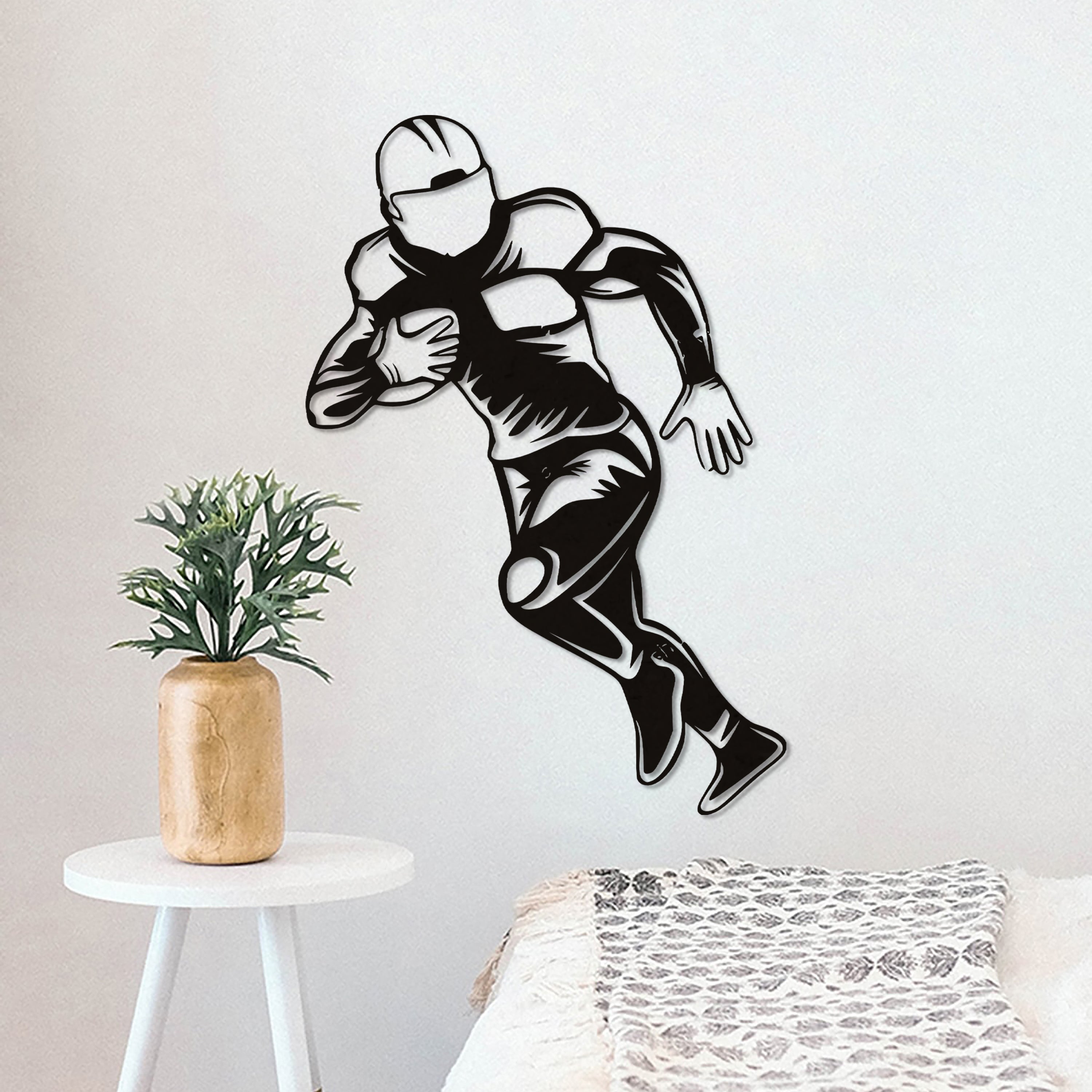 Amerikan Futbolu Oyuncusu Duvar Dekoru