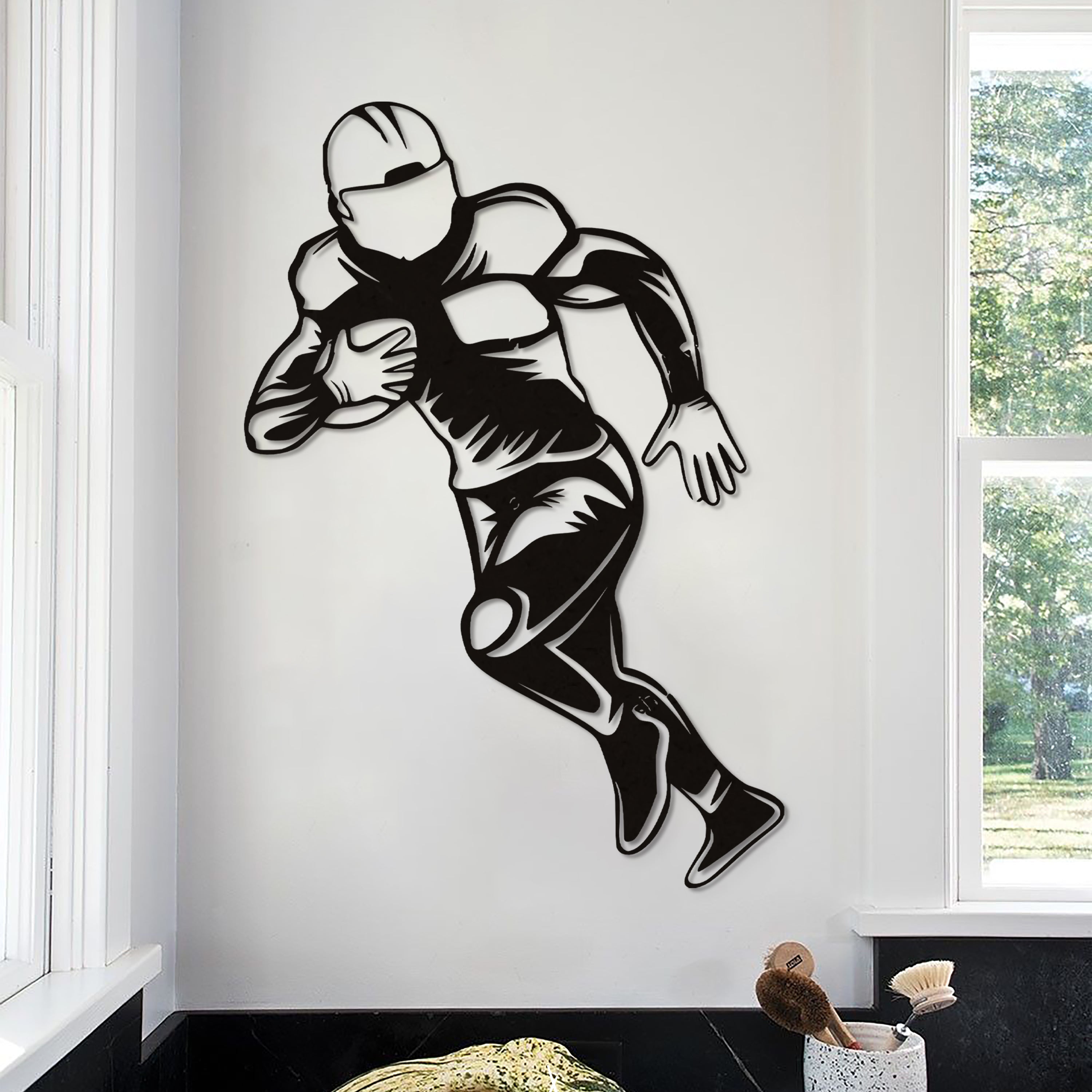 Amerikan Futbolu Oyuncusu Duvar Dekoru