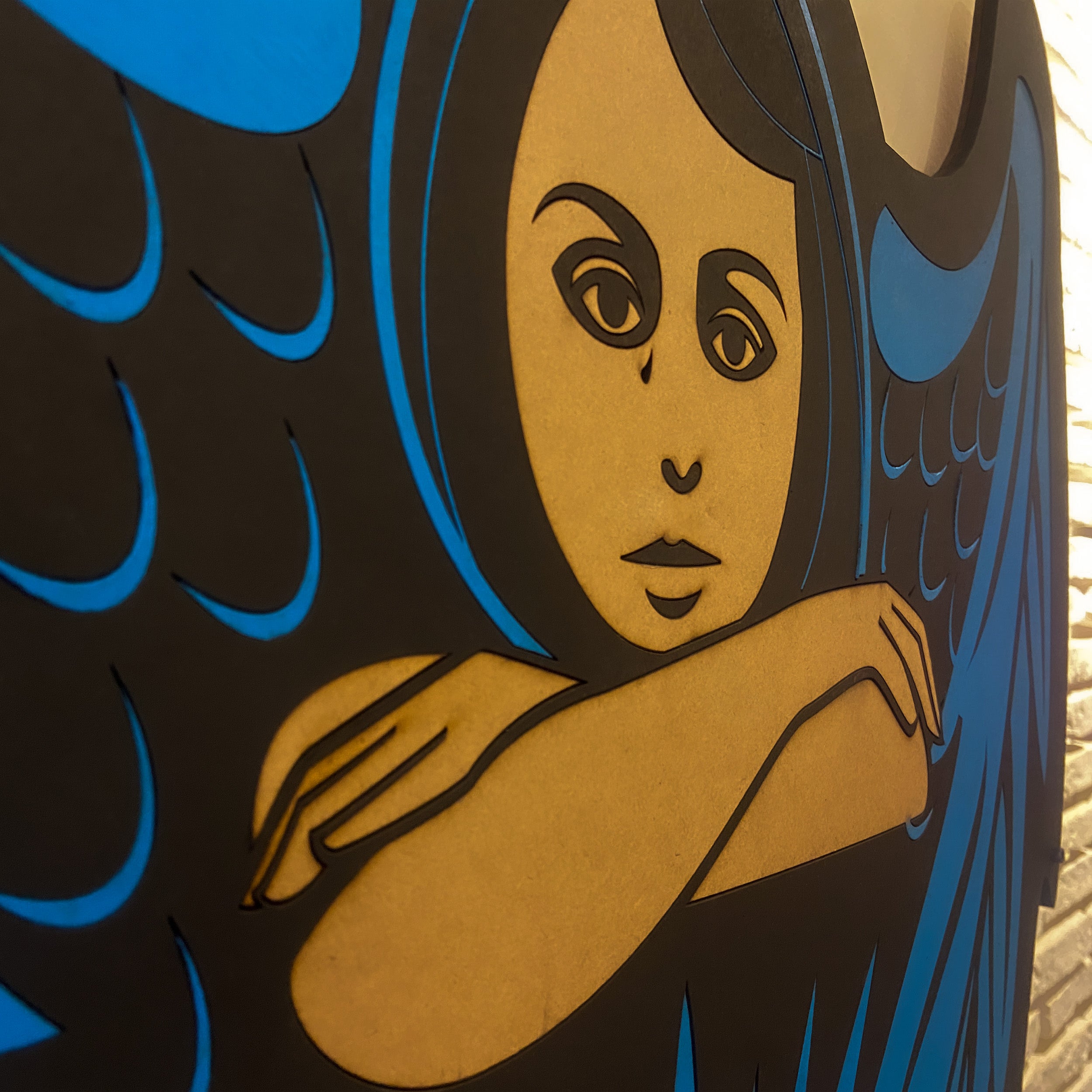 Melek Kanatları - Renkli 3D Duvar Dekoru