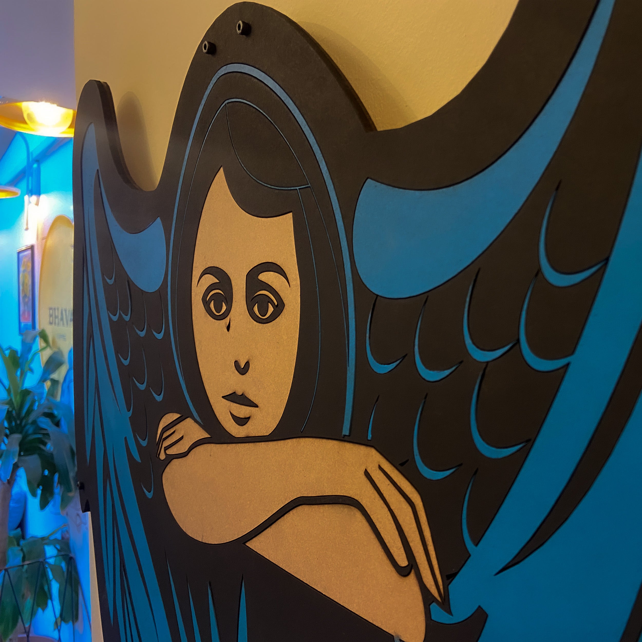 Melek Kanatları - Renkli 3D Duvar Dekoru