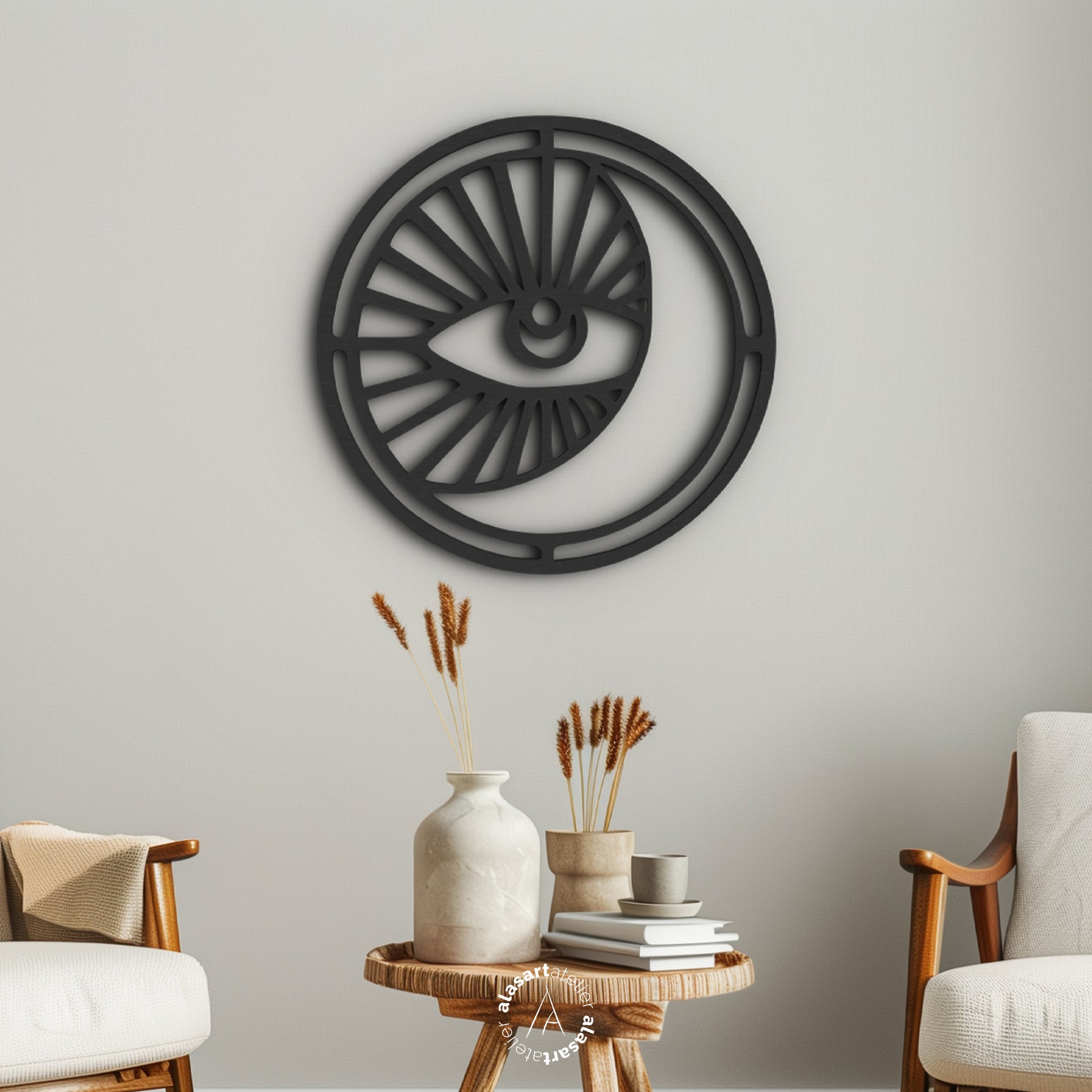 Ay ve Göz Mistisizm Temalı Duvar Dekoru