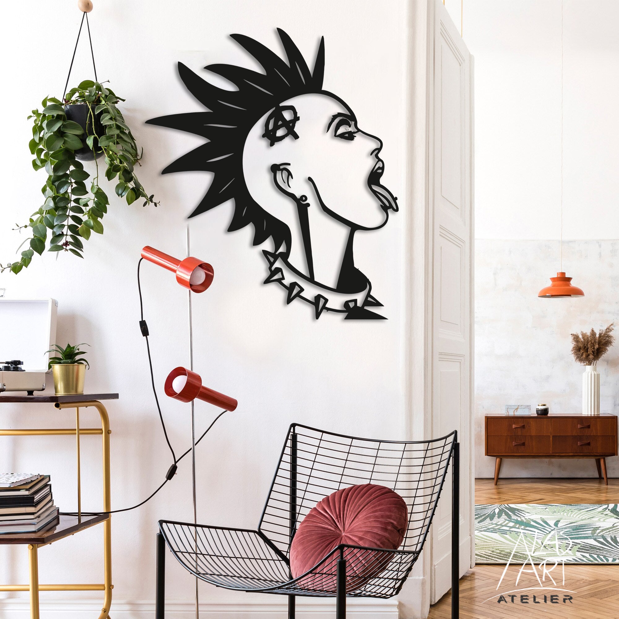 Anarchy Girl Ahşap Duvar Dekoru