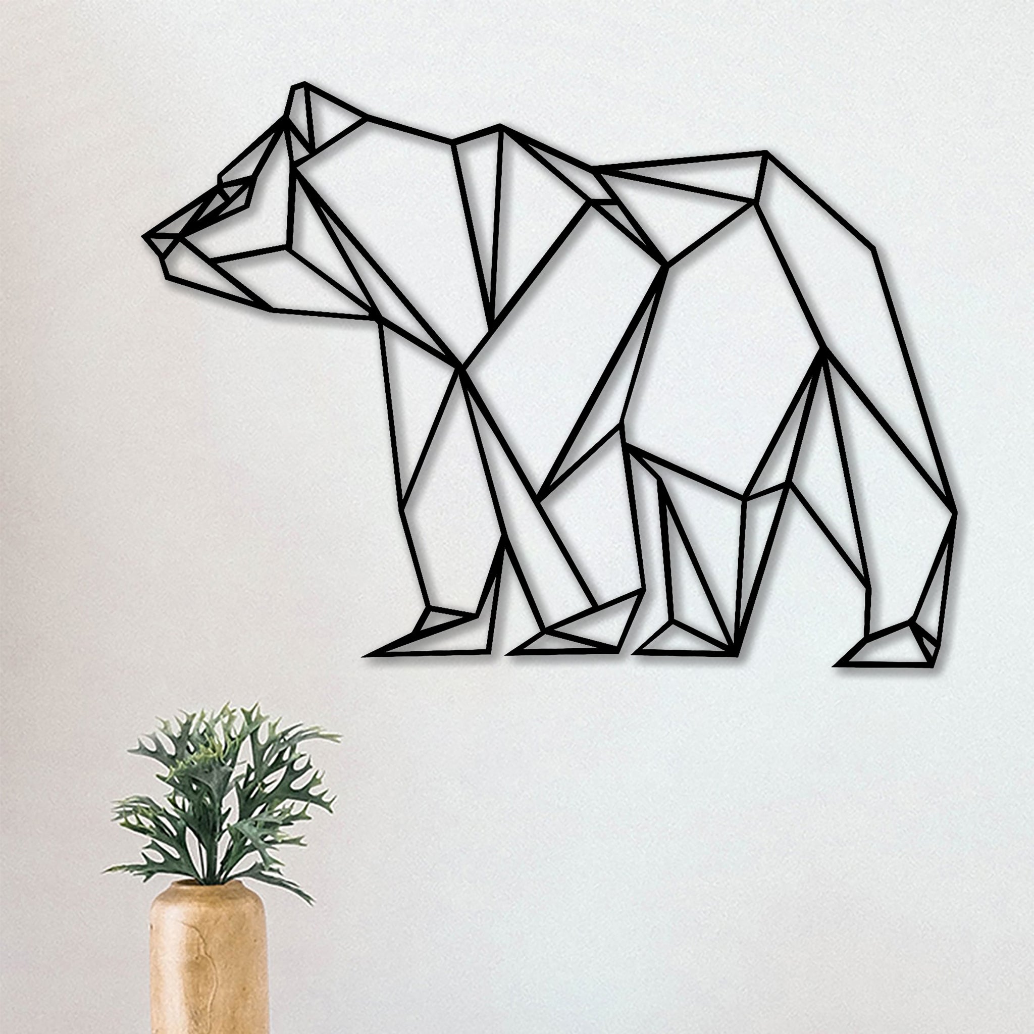 Geometrik Ayı Duvar Dekoru