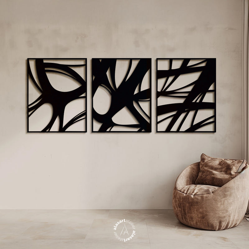 Çağdaş Trio  Geometrik Duvar Dekoru