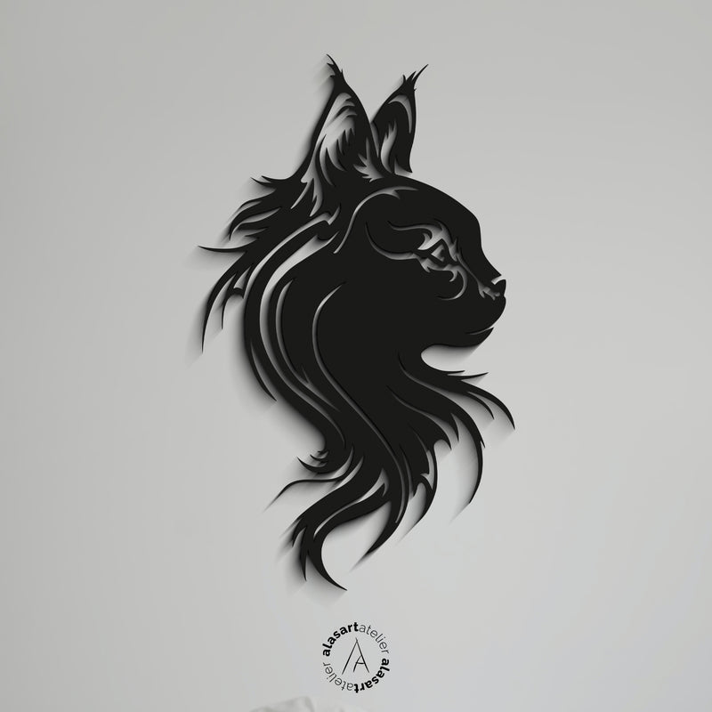 Cool Kedi Ahşap Duvar Dekoru