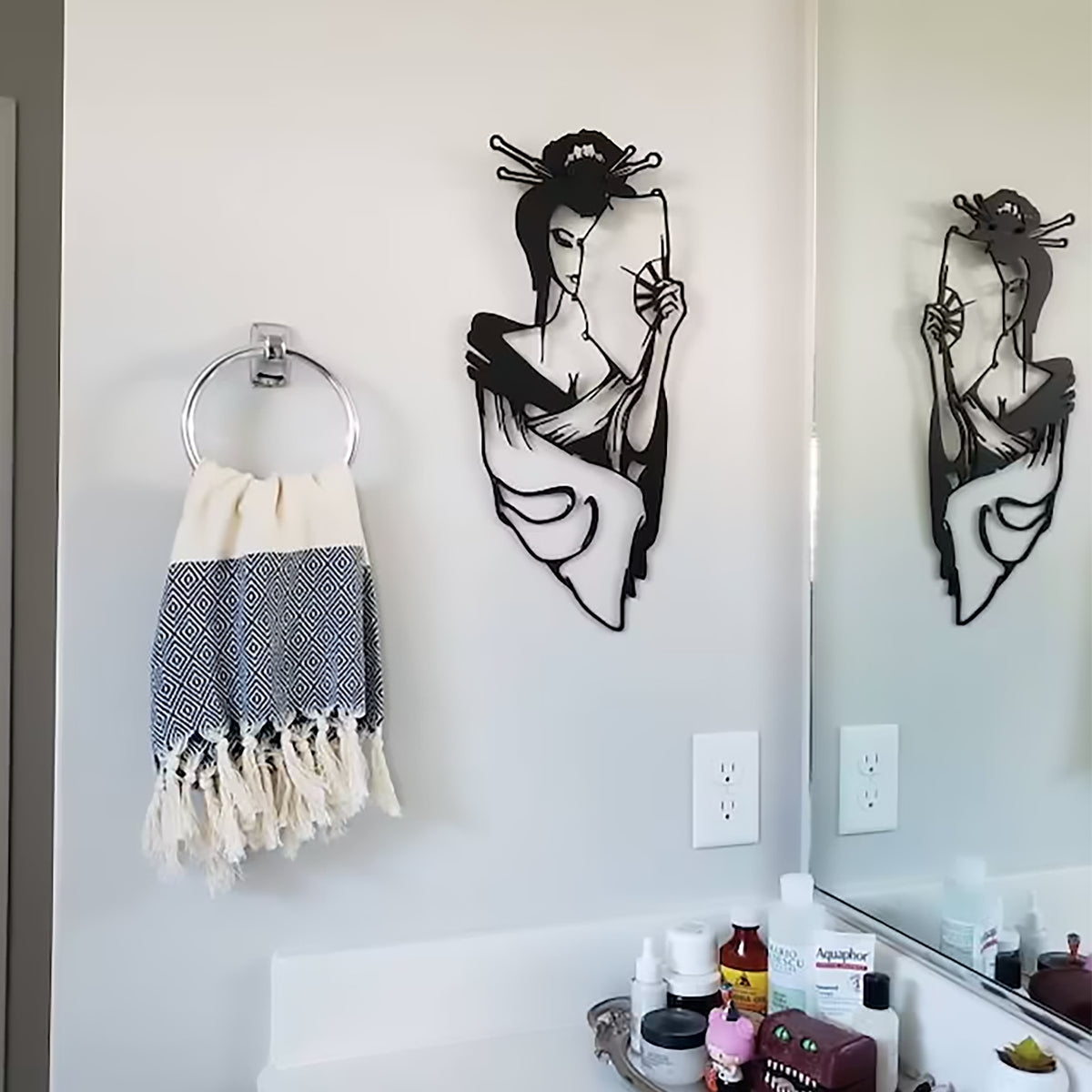 Geisha duvar dekoru, Japon temalı duvar sanatı ön görünüm