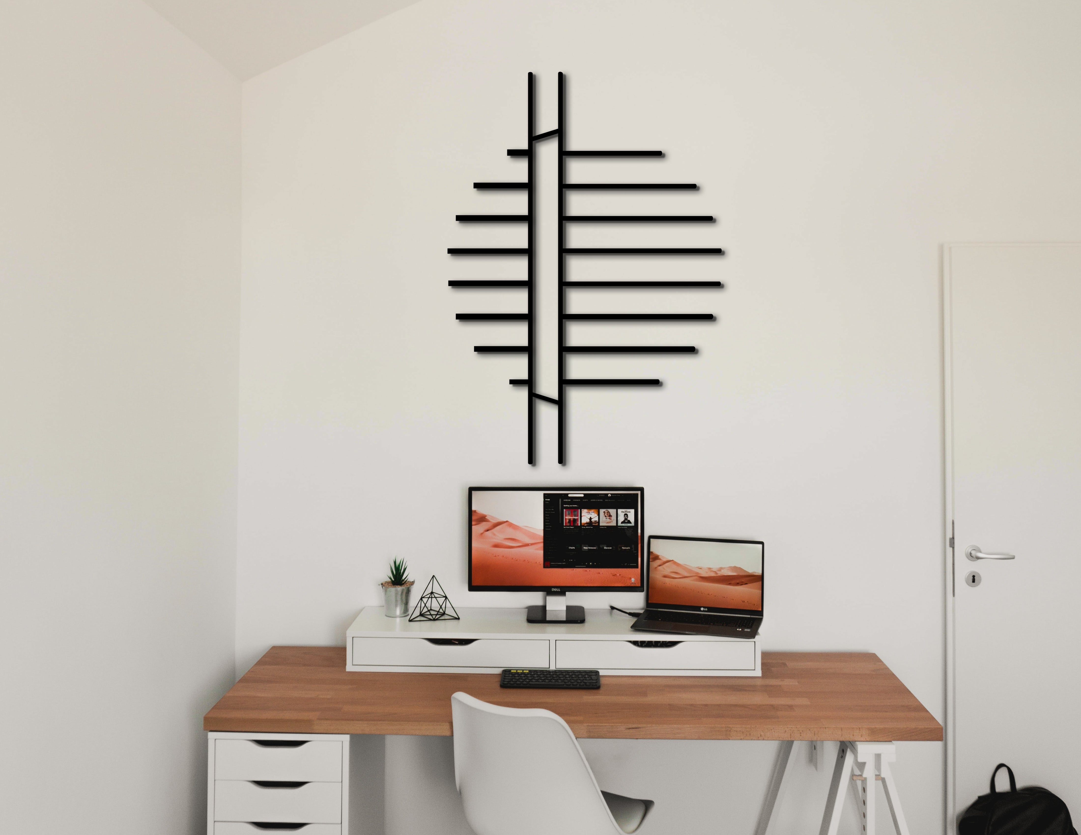 Geometrik Ahşap Duvar Dekoru