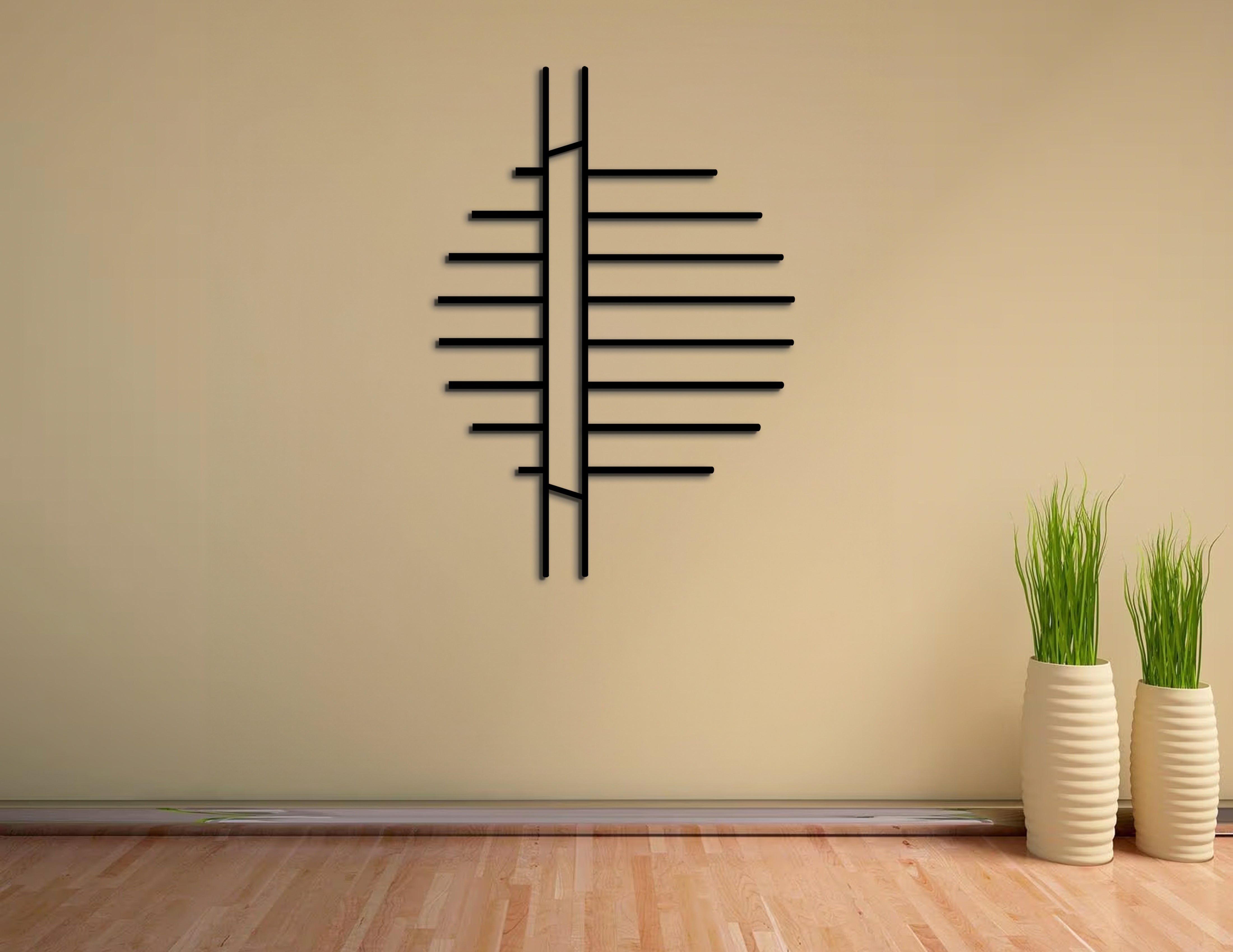 Geometrik Ahşap Duvar Dekoru