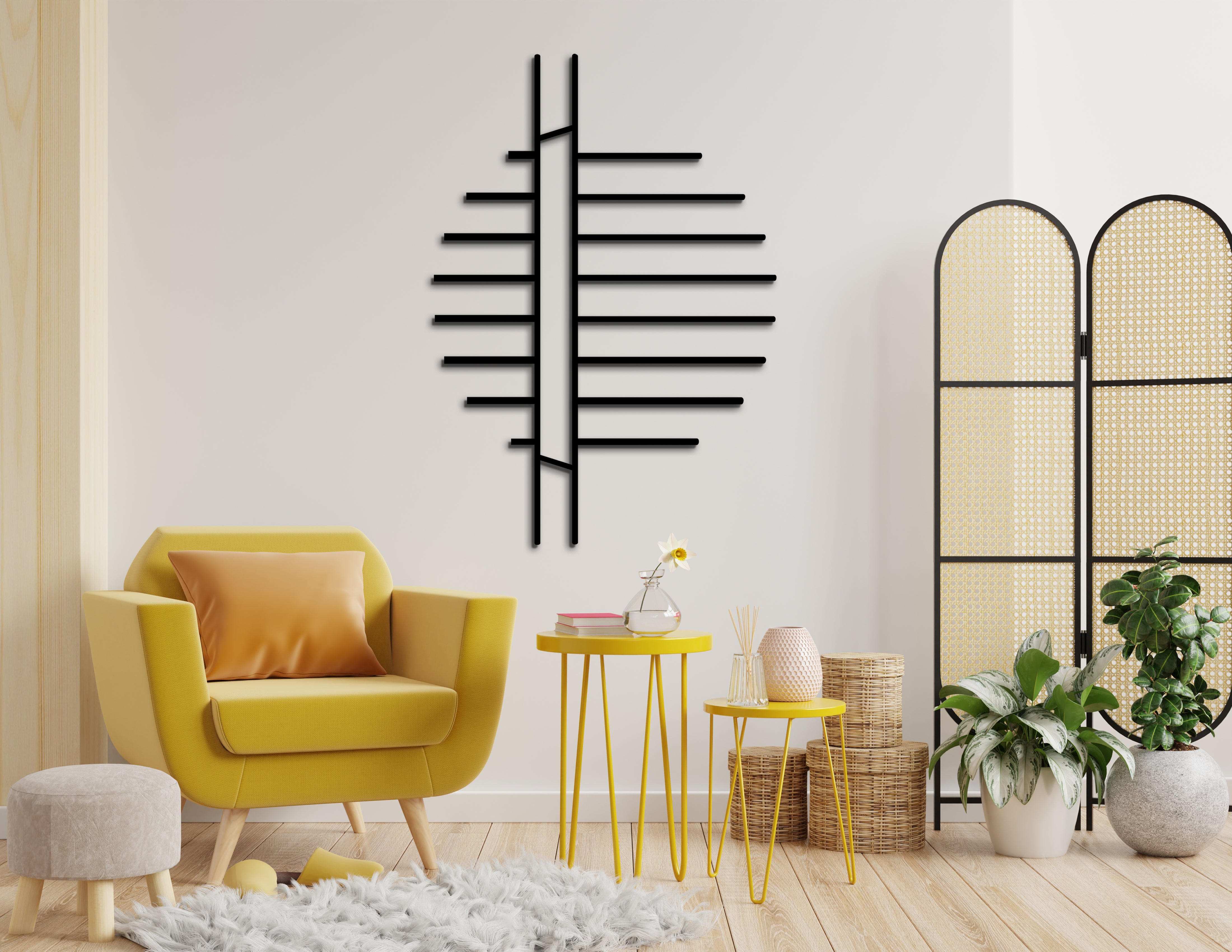 Geometrik Ahşap Duvar Dekoru