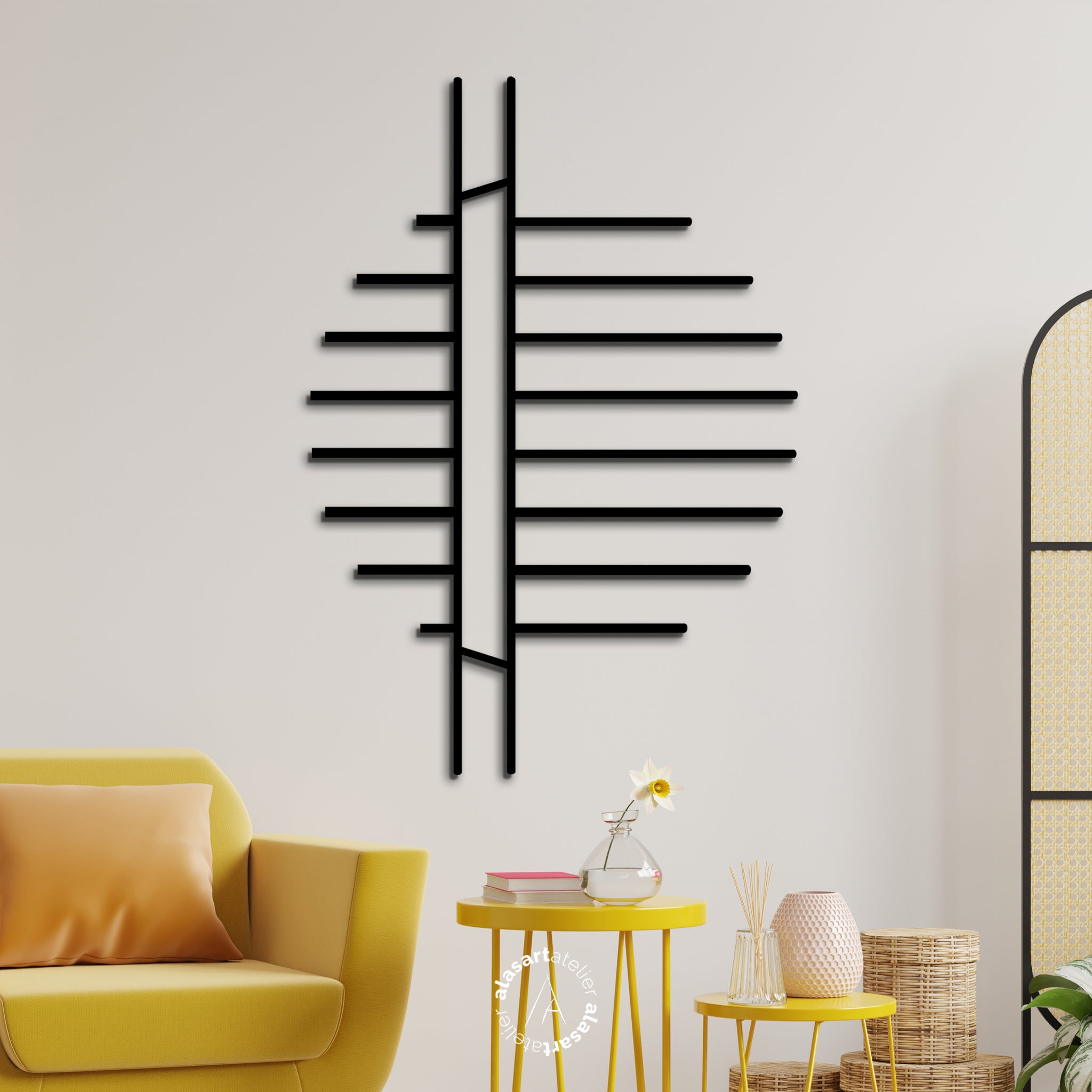 Geometrik Ahşap Duvar Dekoru