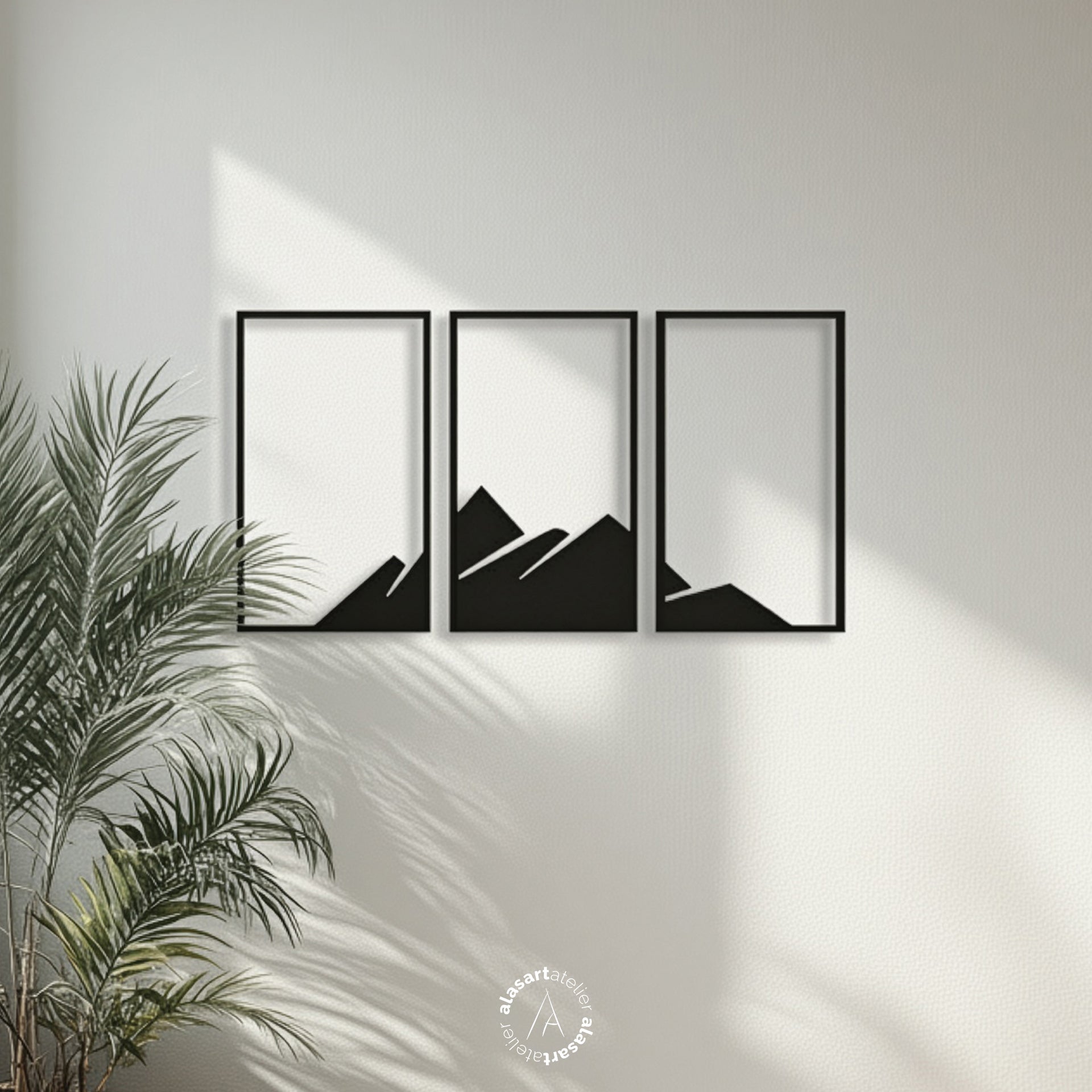 Geometric Mountains 3-Piece Wall Decor Set