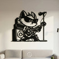 Gitarrist Fuchs Wanddekoration (Rock Fox)