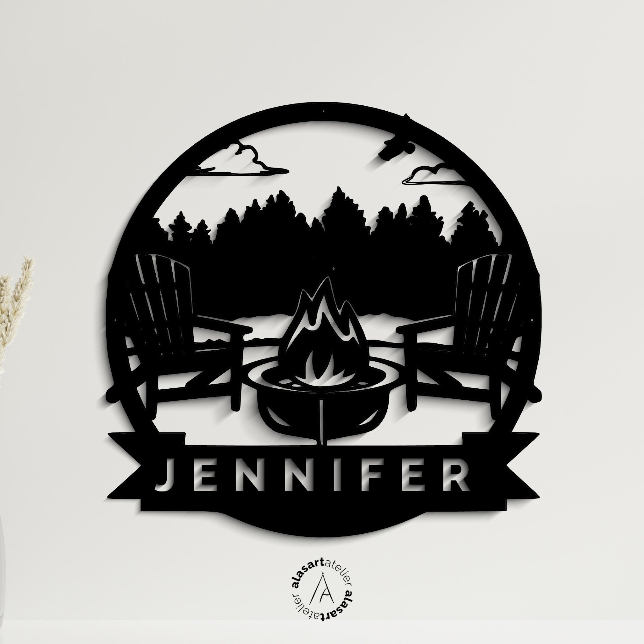 Kişiye Özel Kamp Ateşi Duvar Dekoru