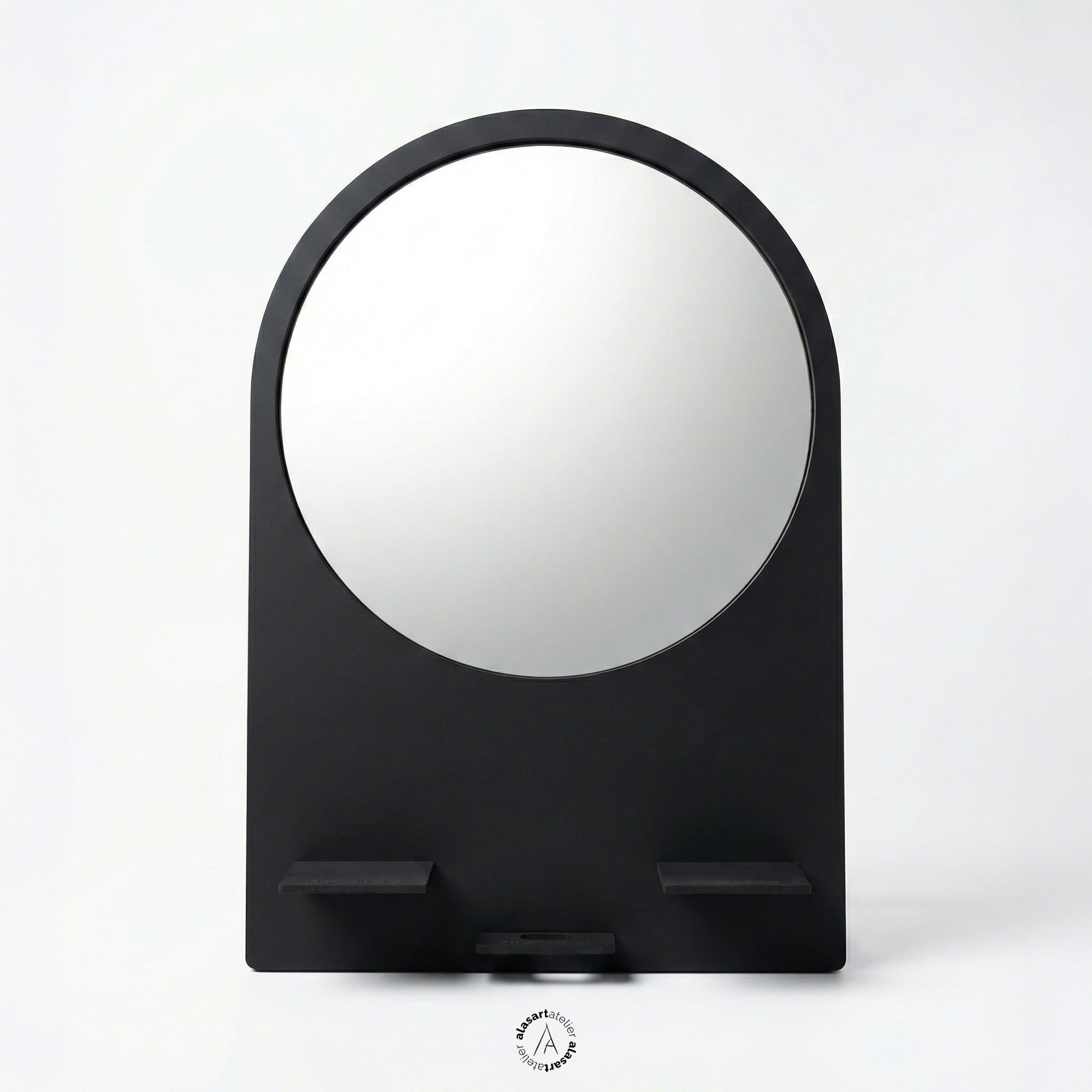 Organizerlı Makyaj Aynası - Telefon Standı ve Raflı