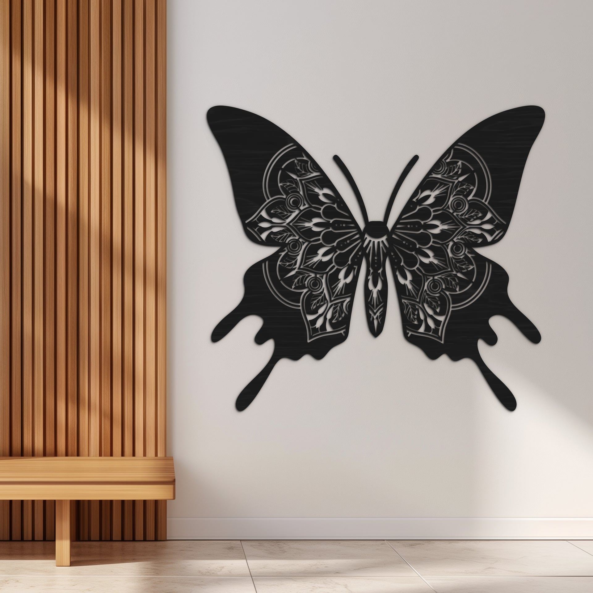 Mandala Patterned Butterfly Wall Decor