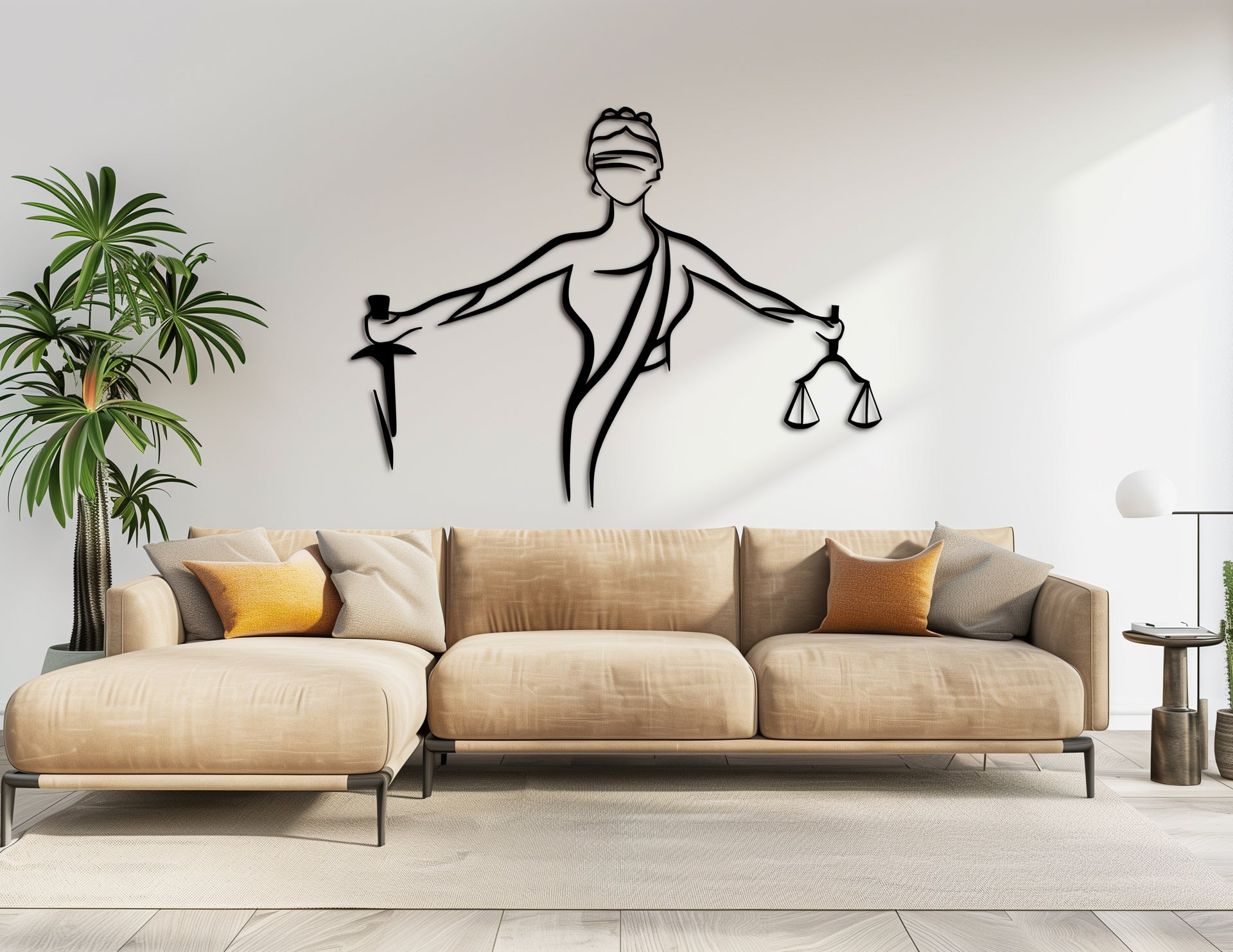 Adalet Tanrıçası Duvar Dekoru