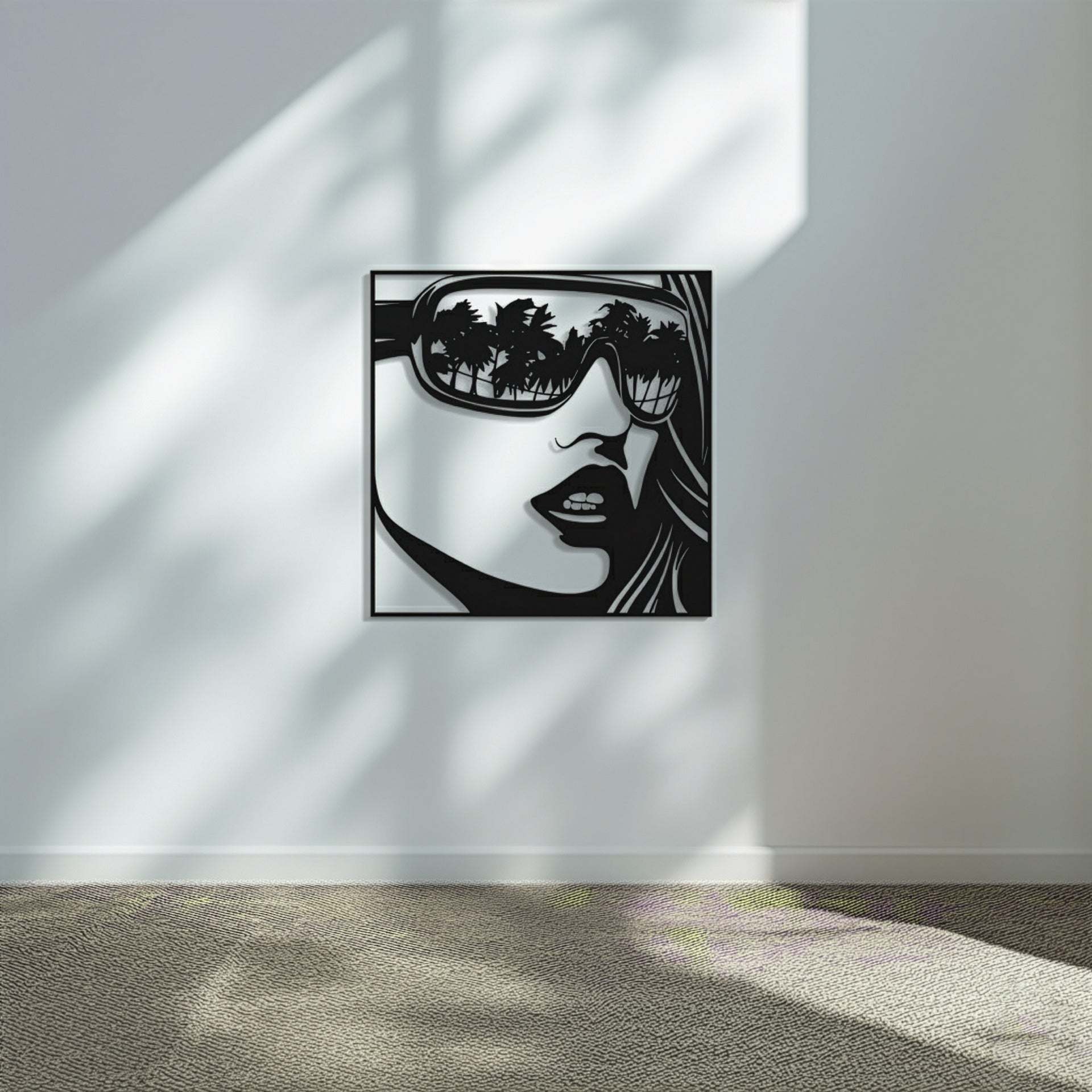 Miami Vibes Female Portrait Wall Decor