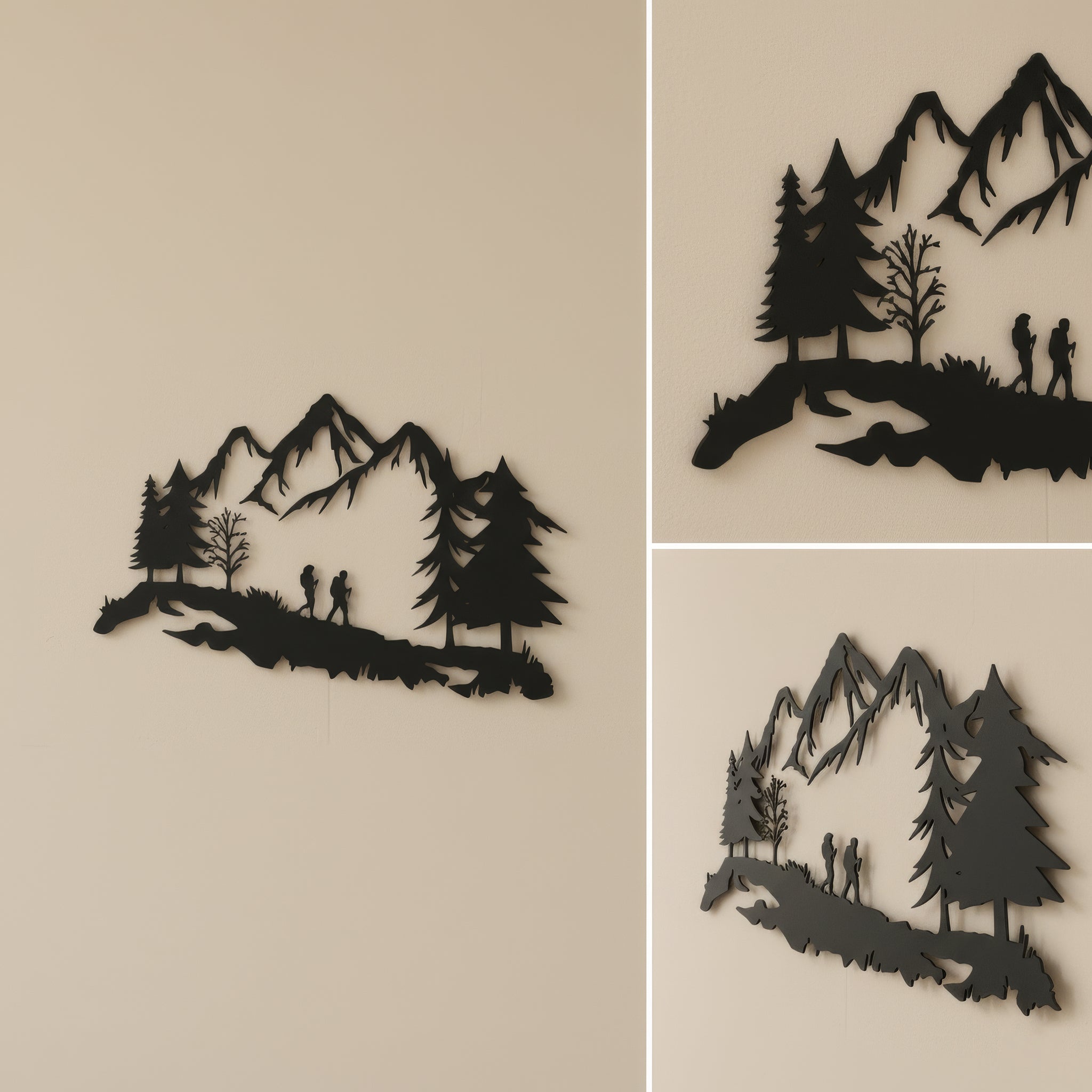 Hiking ve dağ manzarası duvar dekoru, salon dekorasyonu için minimalist tasarım, ürün detayı