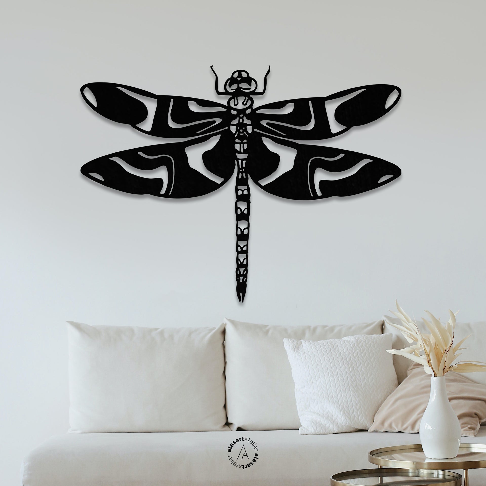 Psychedelic Dragonfly Wooden Wall Decor