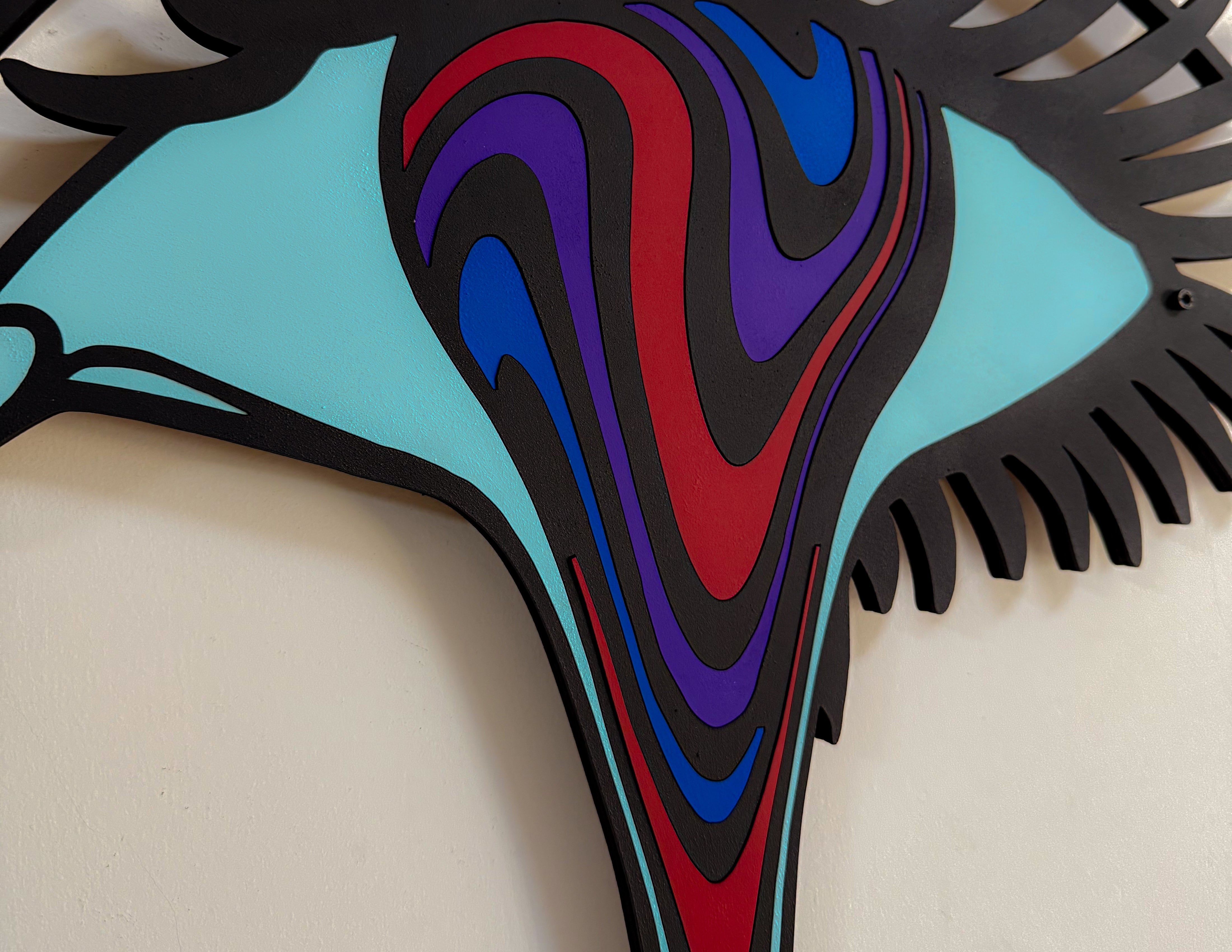 Renkli Saykodelik Göz Duvar Dekoru - Çok Katmanlı