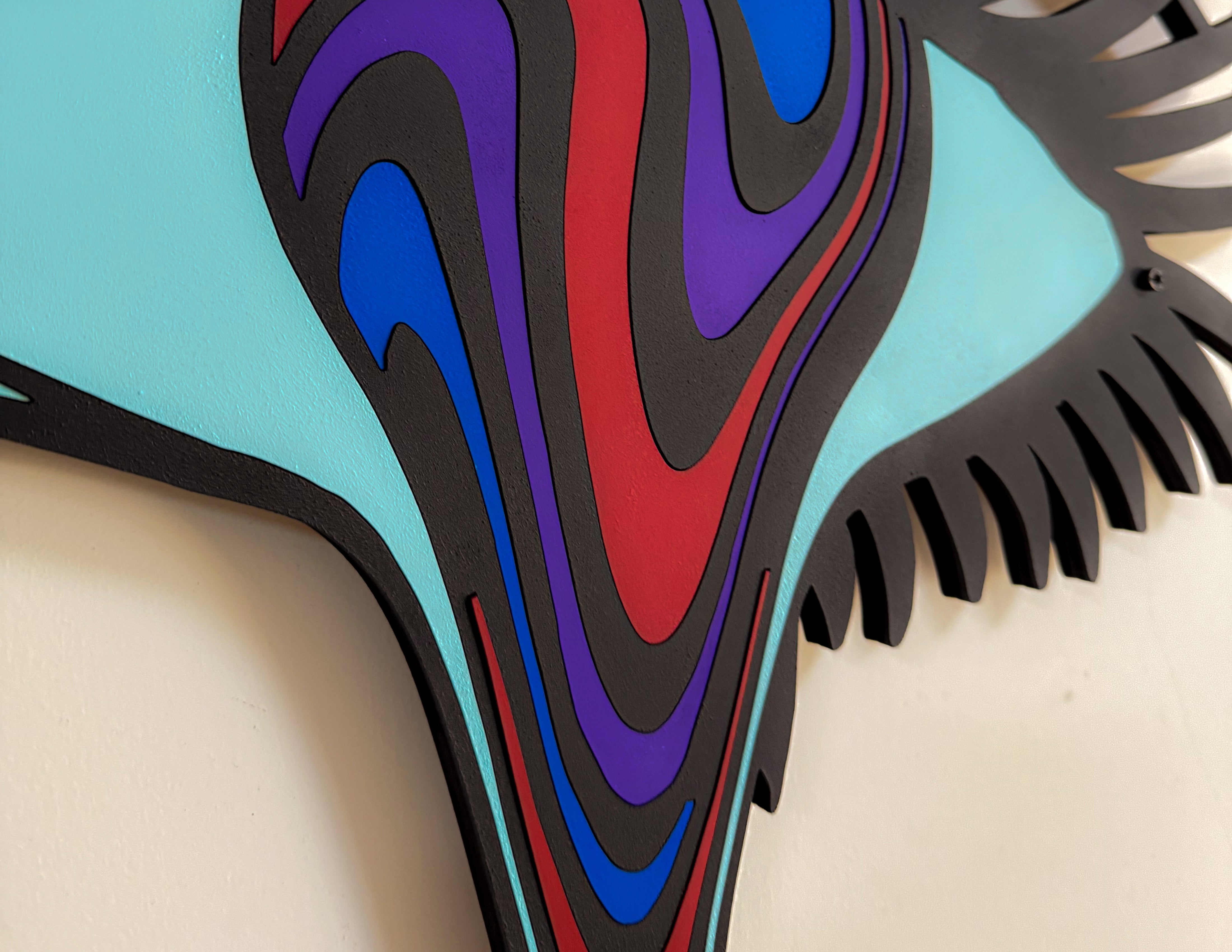 Renkli Saykodelik Göz Duvar Dekoru - Çok Katmanlı