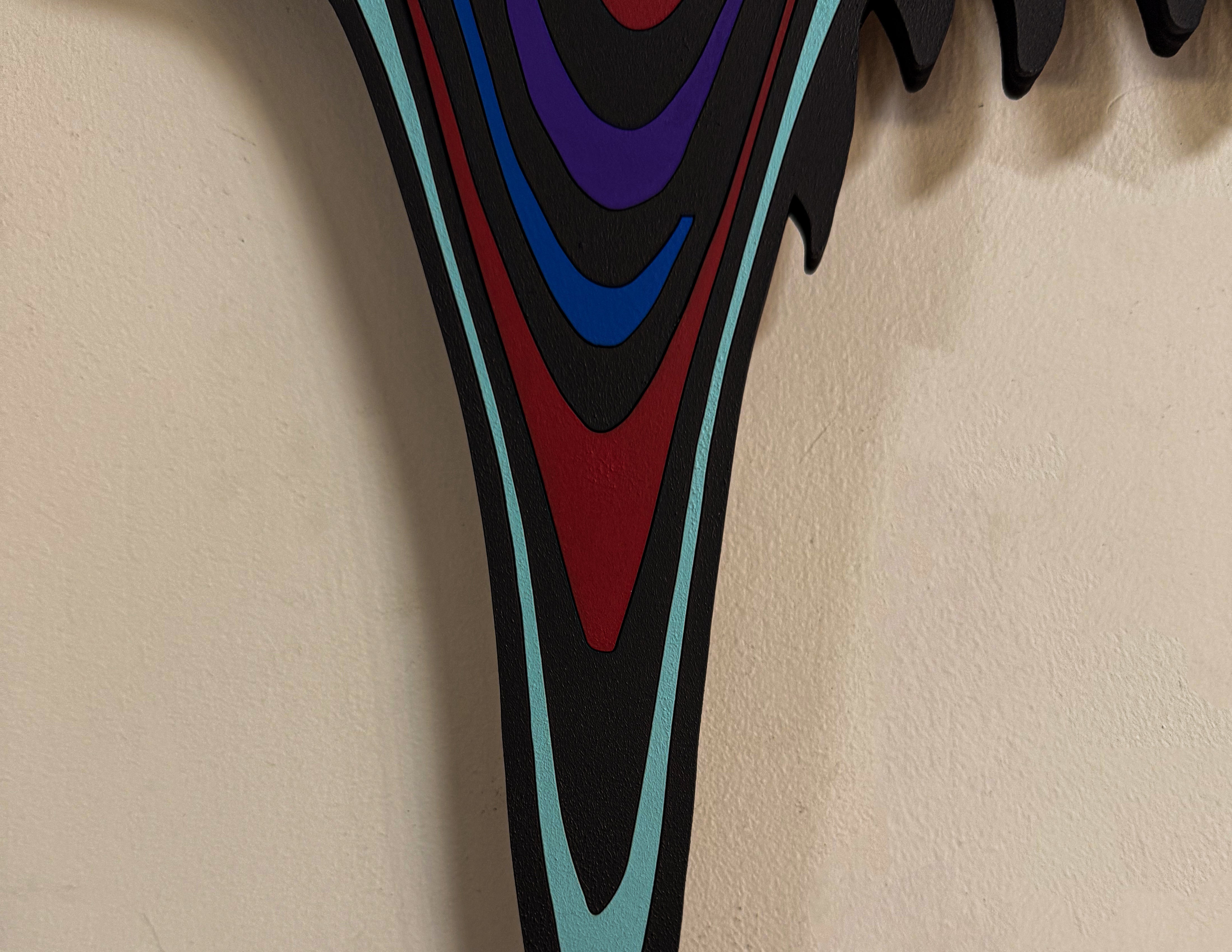 Renkli Saykodelik Göz Duvar Dekoru - Çok Katmanlı