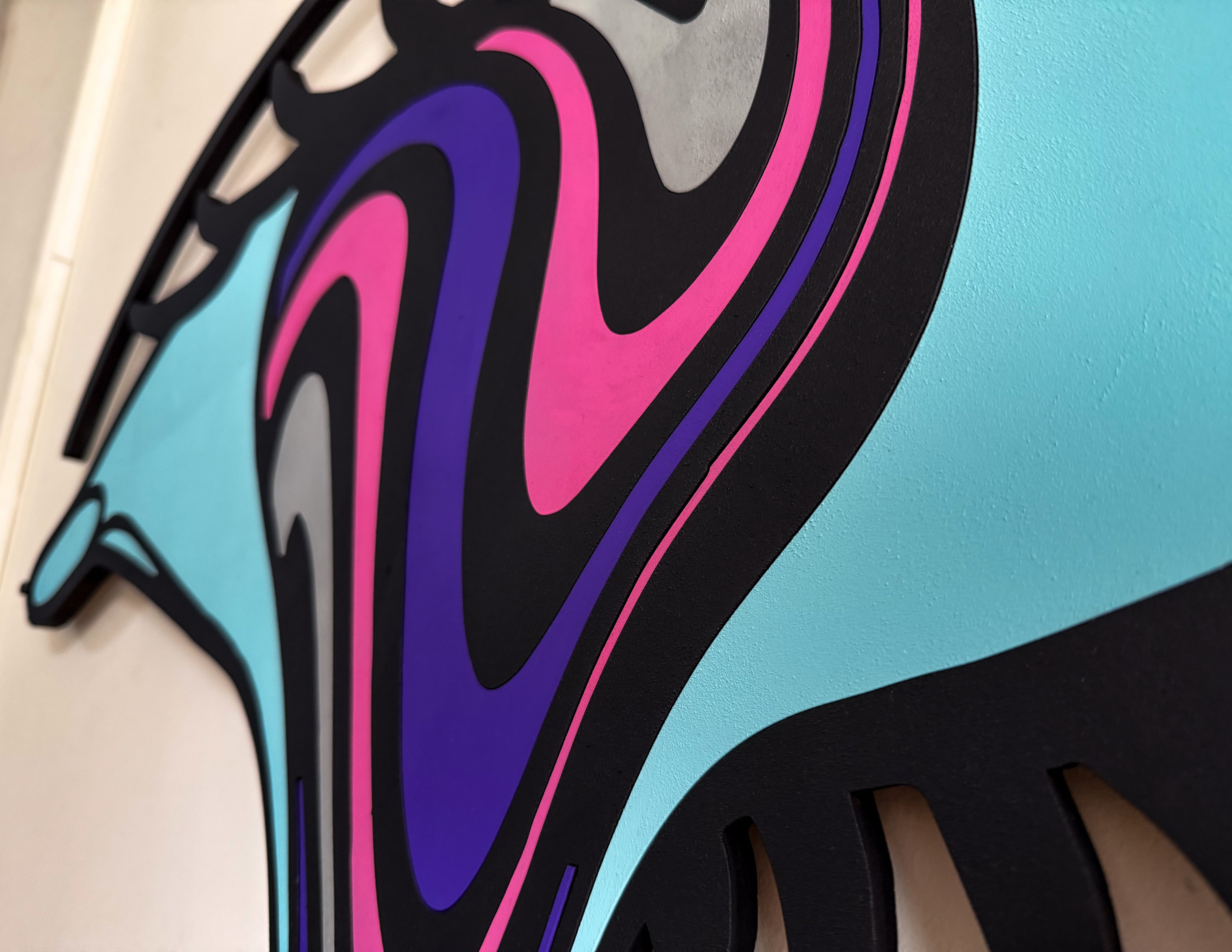 Renkli Saykodelik Göz Duvar Dekoru - Çok Katmanlı