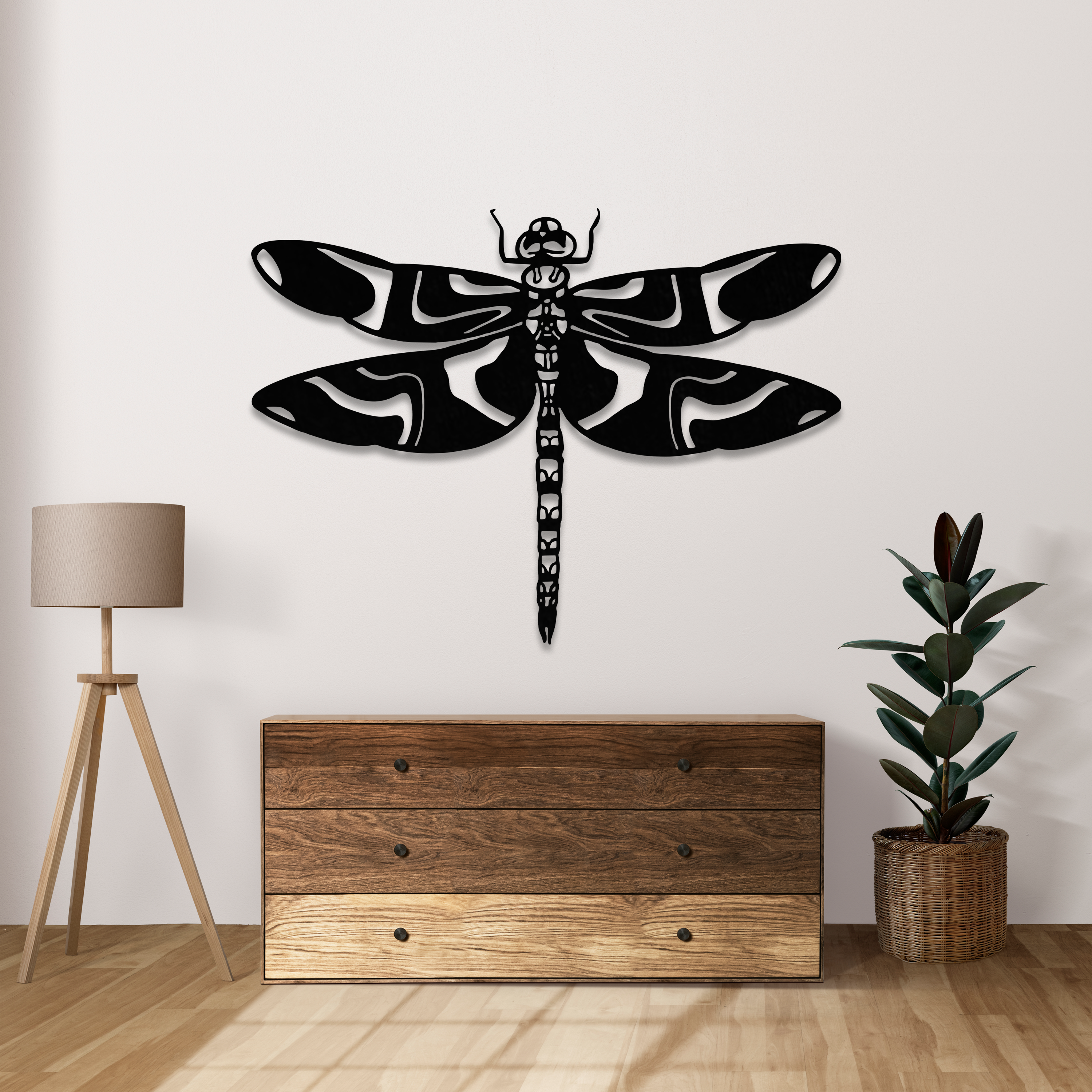 Psikedelik Yusufçuk Ahşap Duvar Dekoru