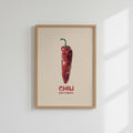 Just Chilling Red Hot Chili Pepper Humorous Kitchen Poster