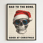 Bad to the Bone Yılbaşı Temalı Kuru Kafa Posteri