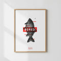 Bored Japanese Style Modern Fish Poster